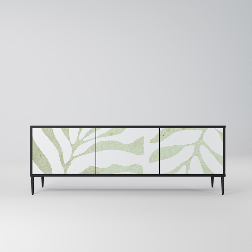 Meuble TV 3 portes BOTANICAL SPARK finition noire