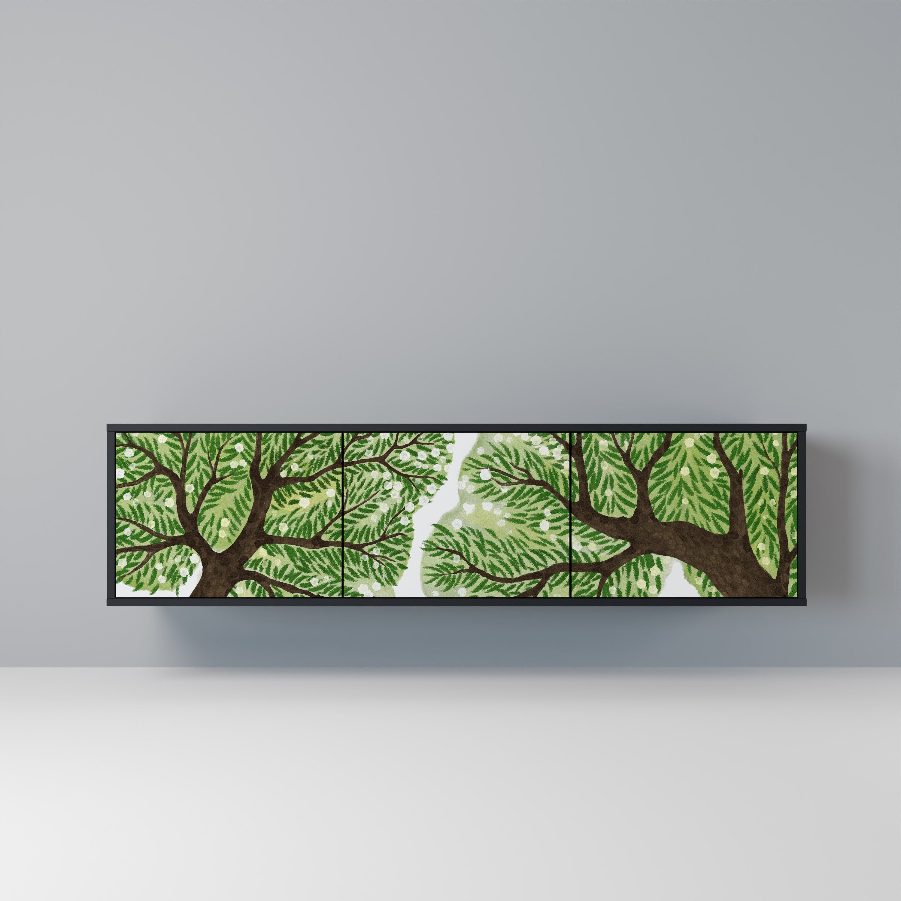 Meuble TV 3 portes WILDERNESS DASH finition noire