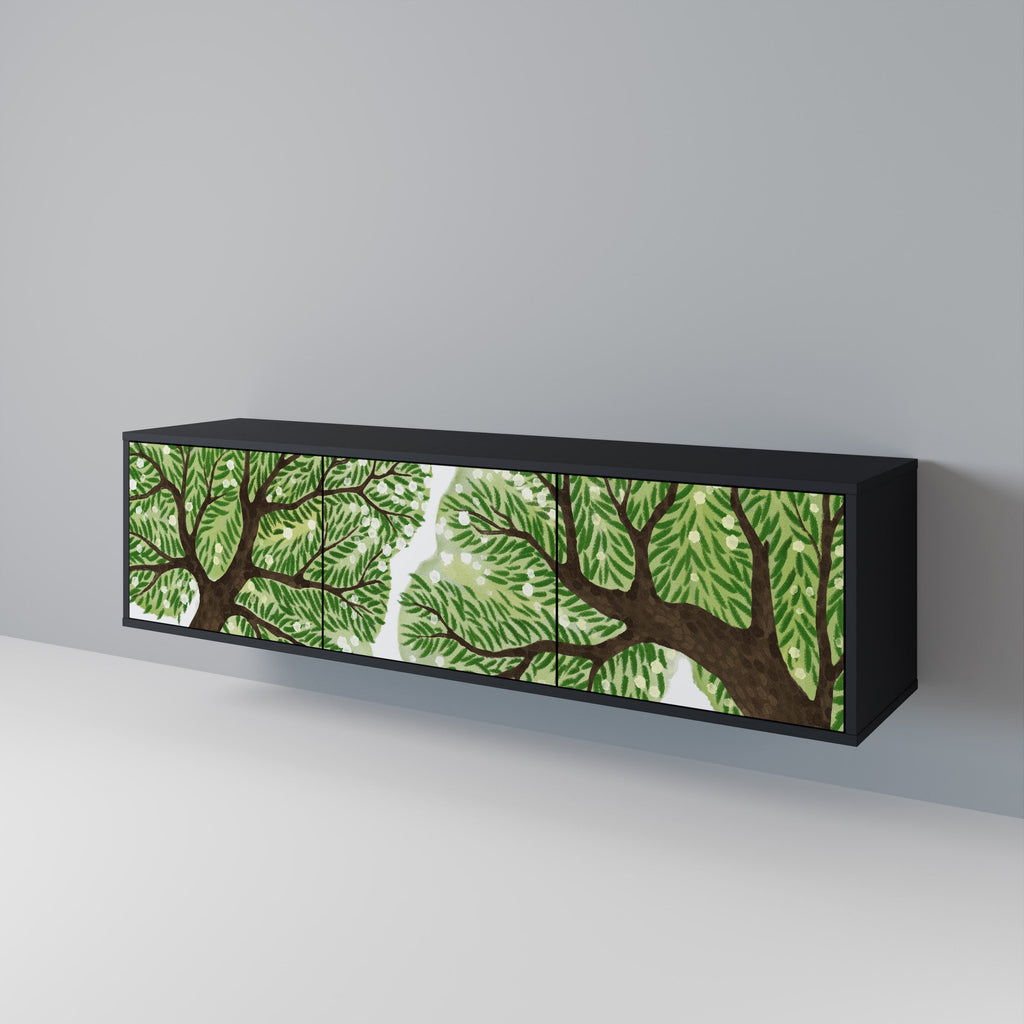 Meuble TV 3 portes WILDERNESS DASH finition noire