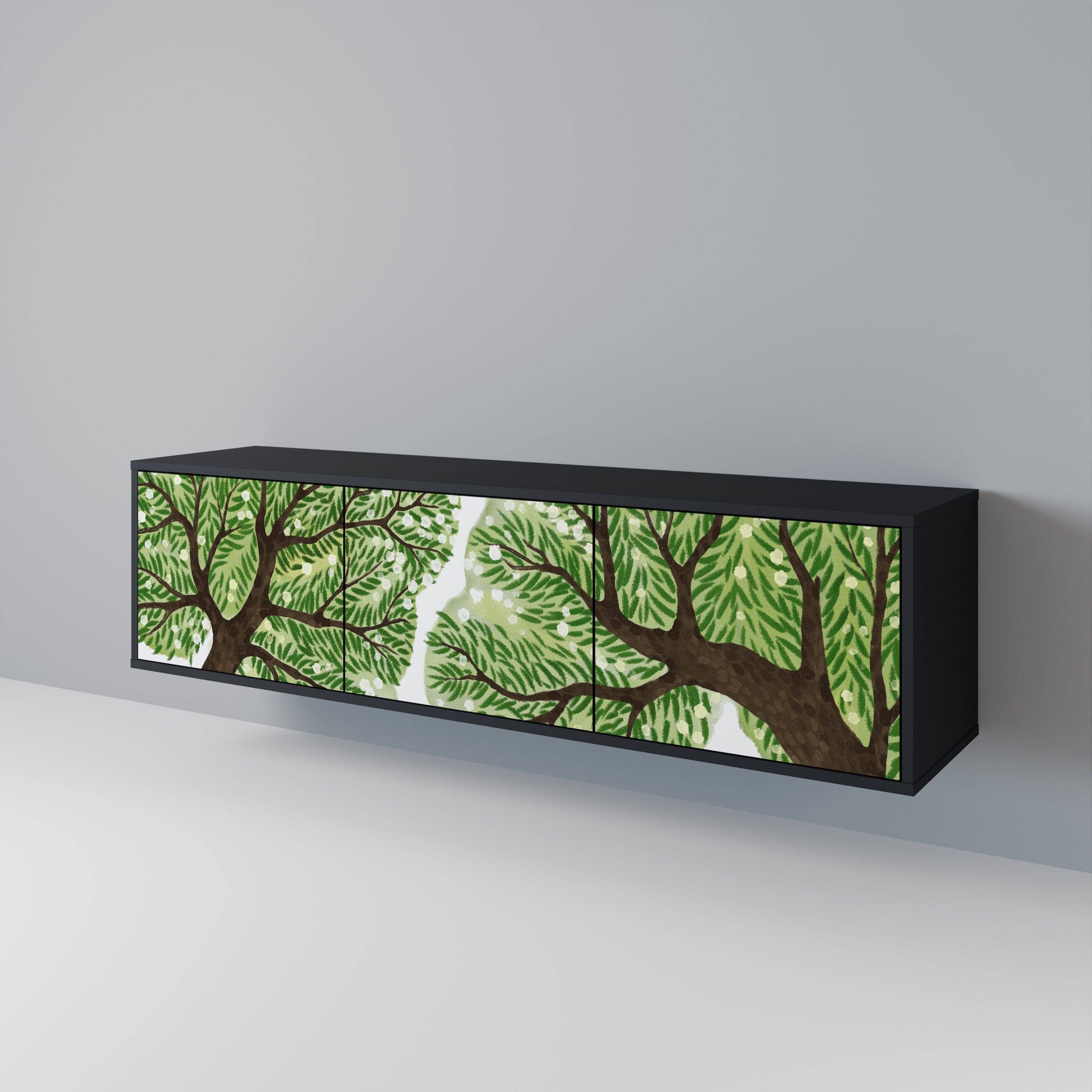 Meuble TV 3 portes WILDERNESS DASH finition noire