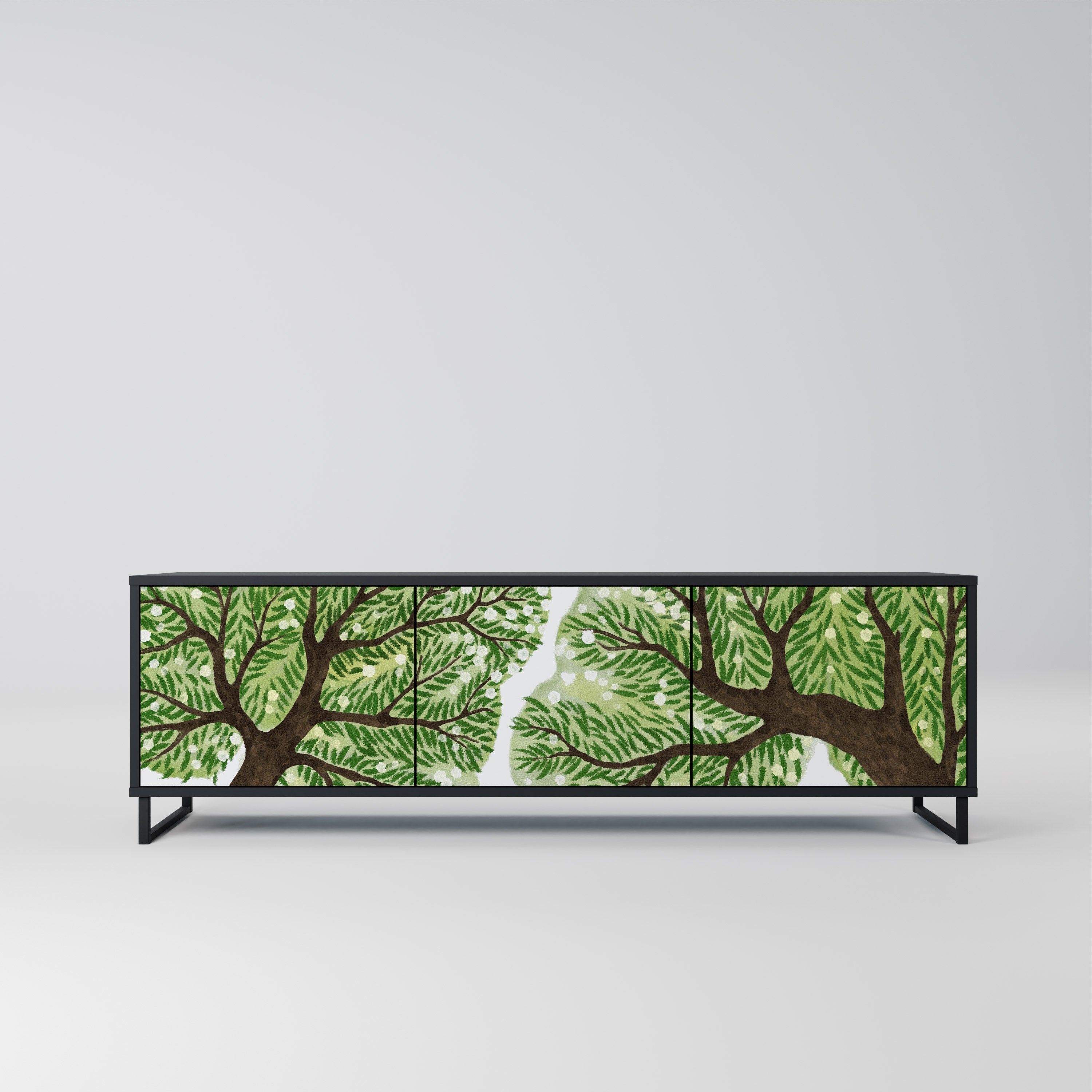 Meuble TV 3 portes WILDERNESS DASH finition noire