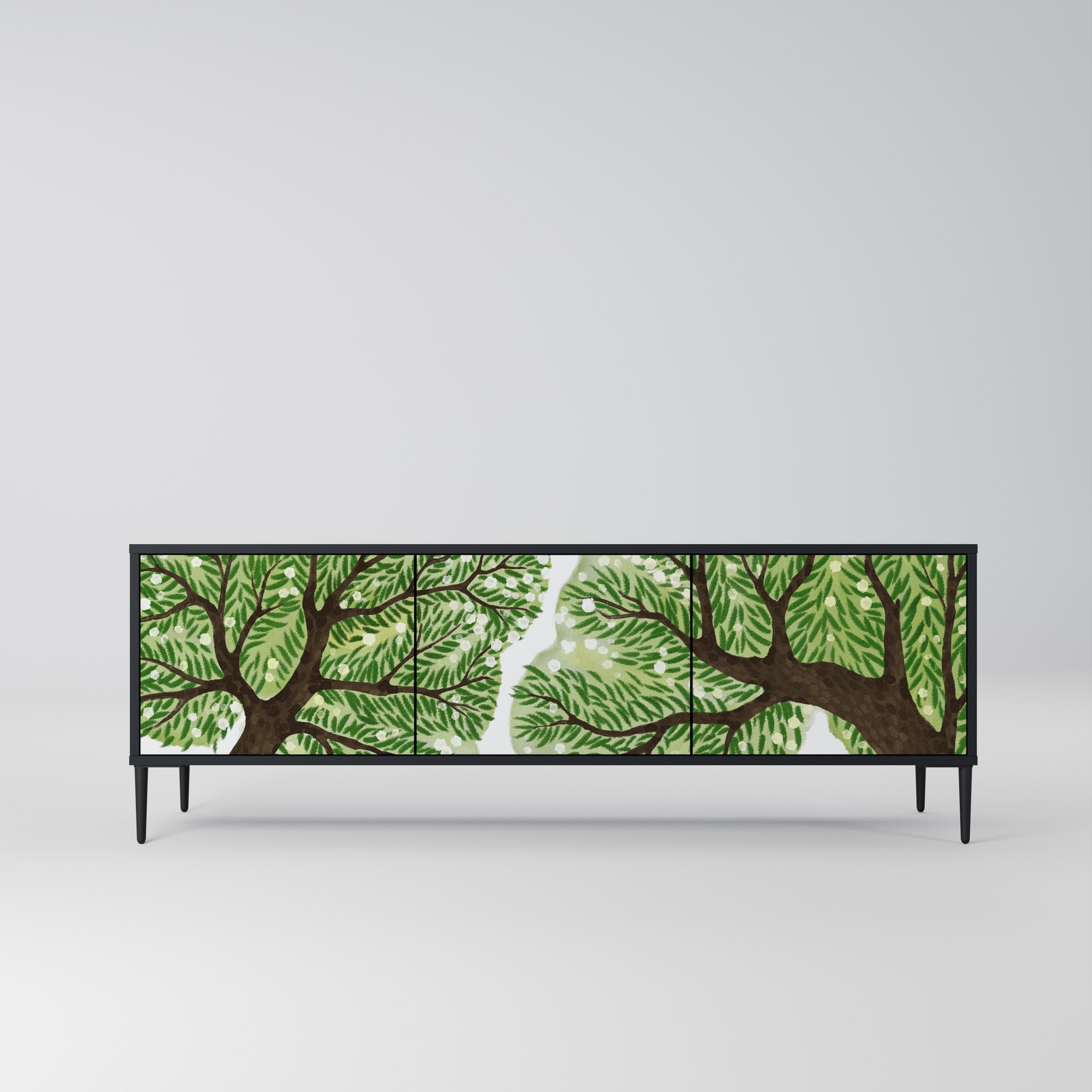 Meuble TV 3 portes WILDERNESS DASH finition noire