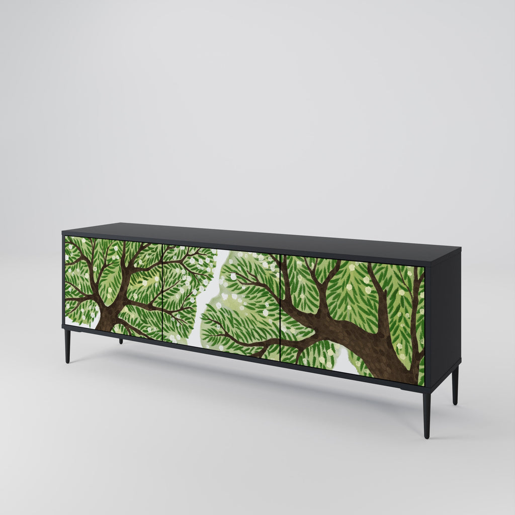 Meuble TV 3 portes WILDERNESS DASH finition noire