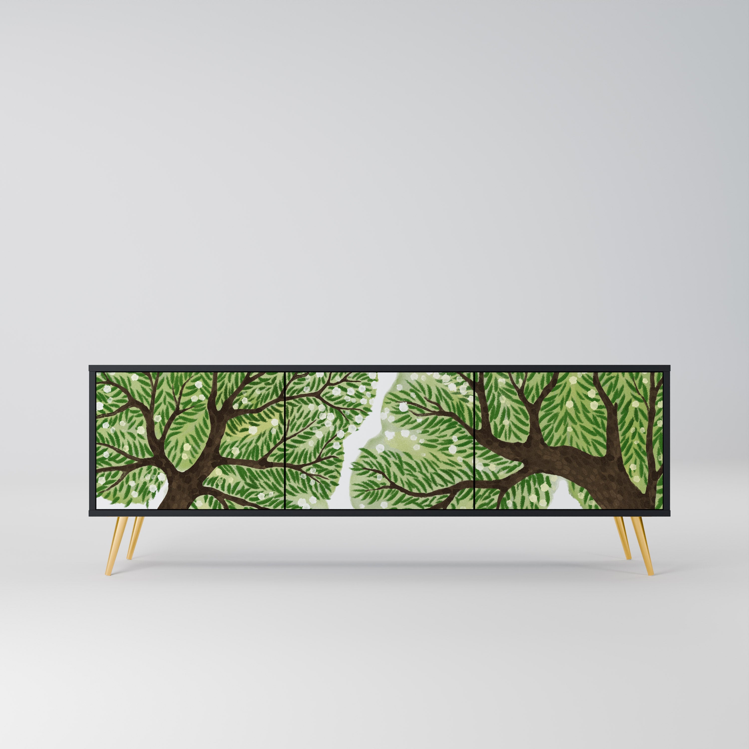 Meuble TV 3 portes WILDERNESS DASH finition noire