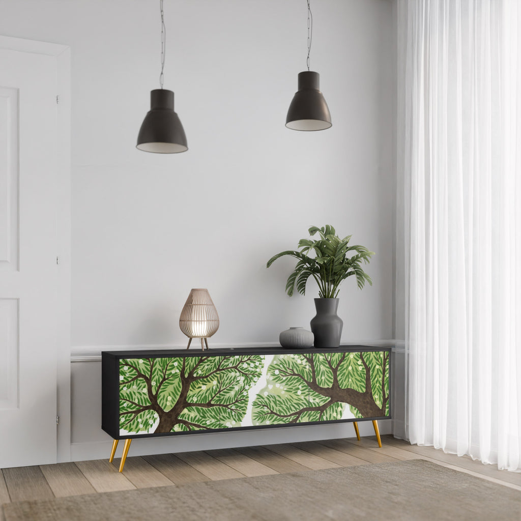 Meuble TV 3 portes WILDERNESS DASH finition noire