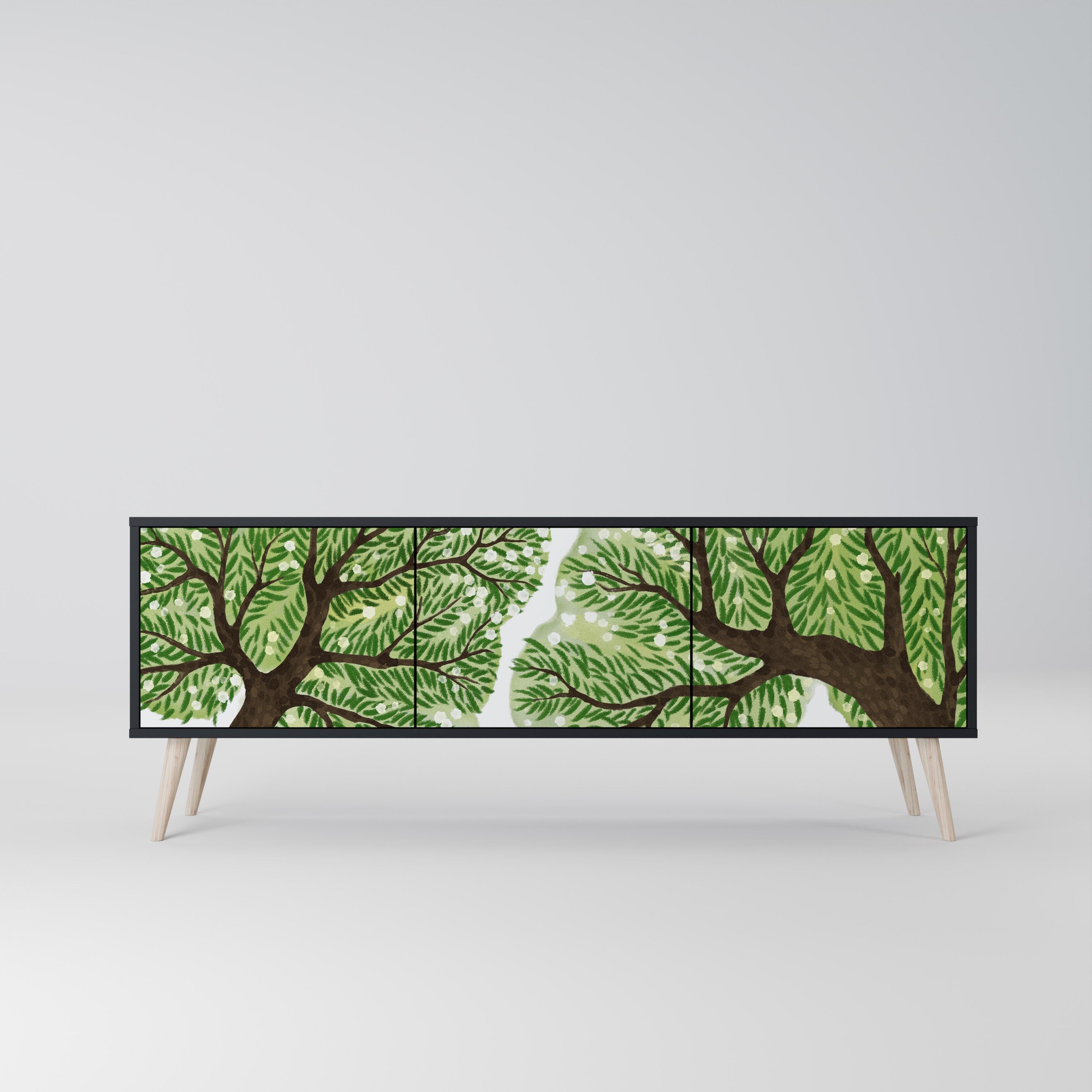 Meuble TV 3 portes WILDERNESS DASH finition noire