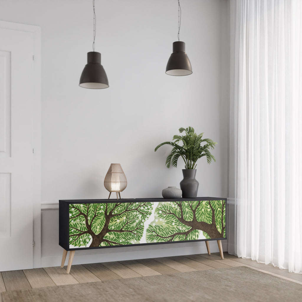 Meuble TV 3 portes WILDERNESS DASH finition noire