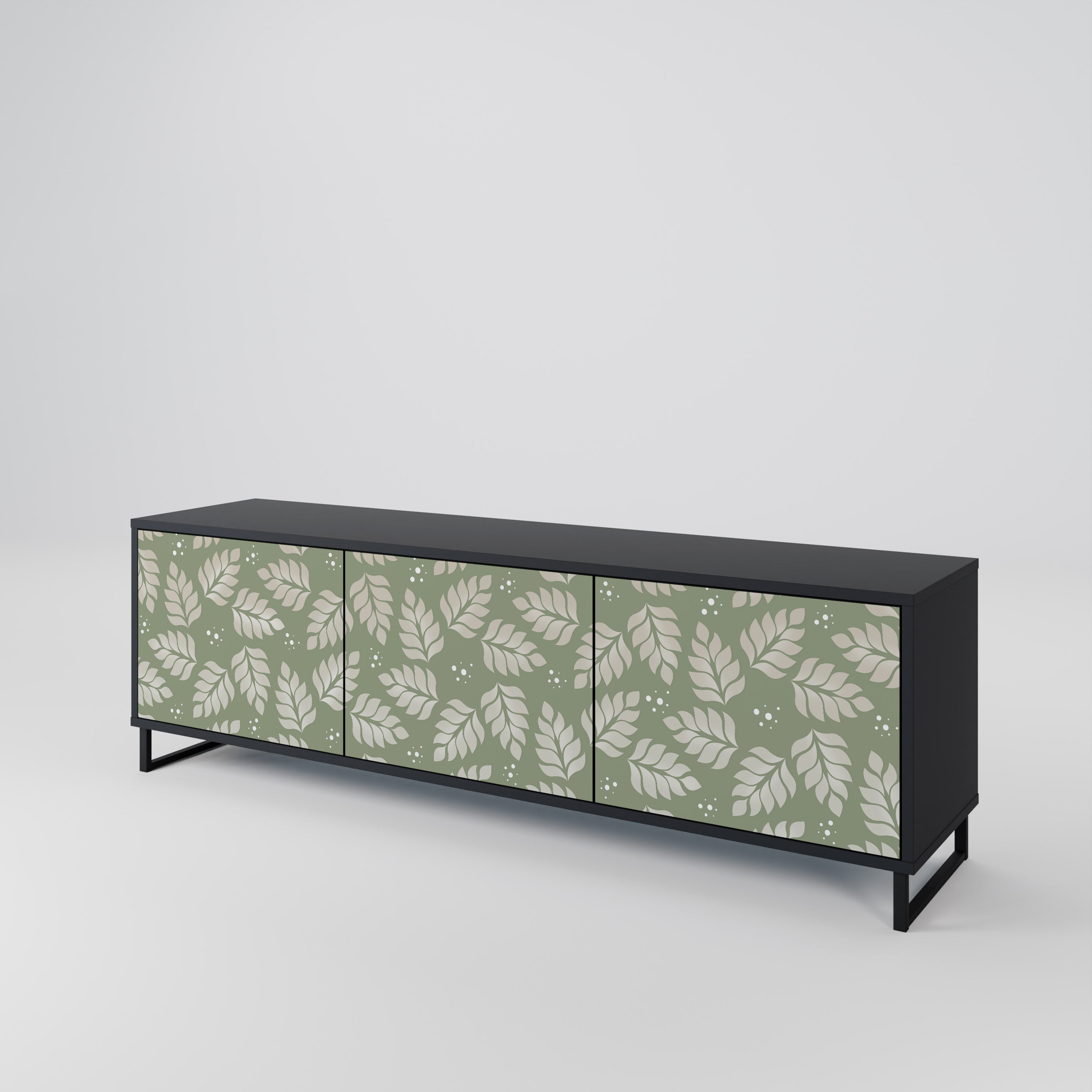 LEAVES ON GREEN 3-Door TV Cabinet
