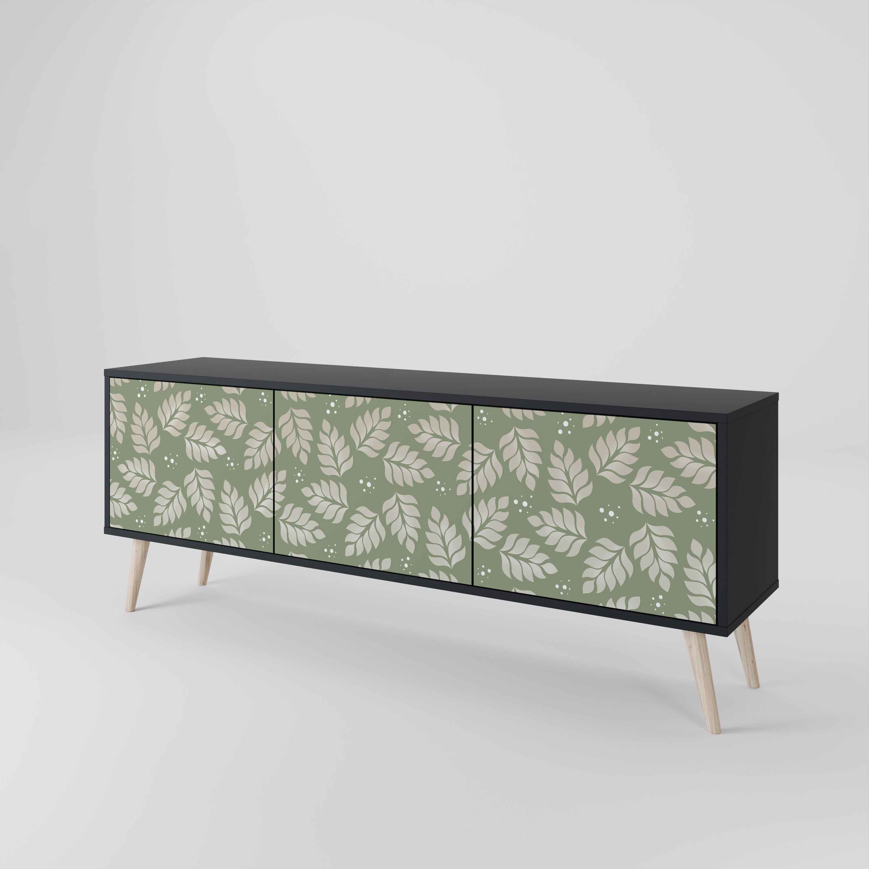 LEAVES ON GREEN 3-Door TV Cabinet