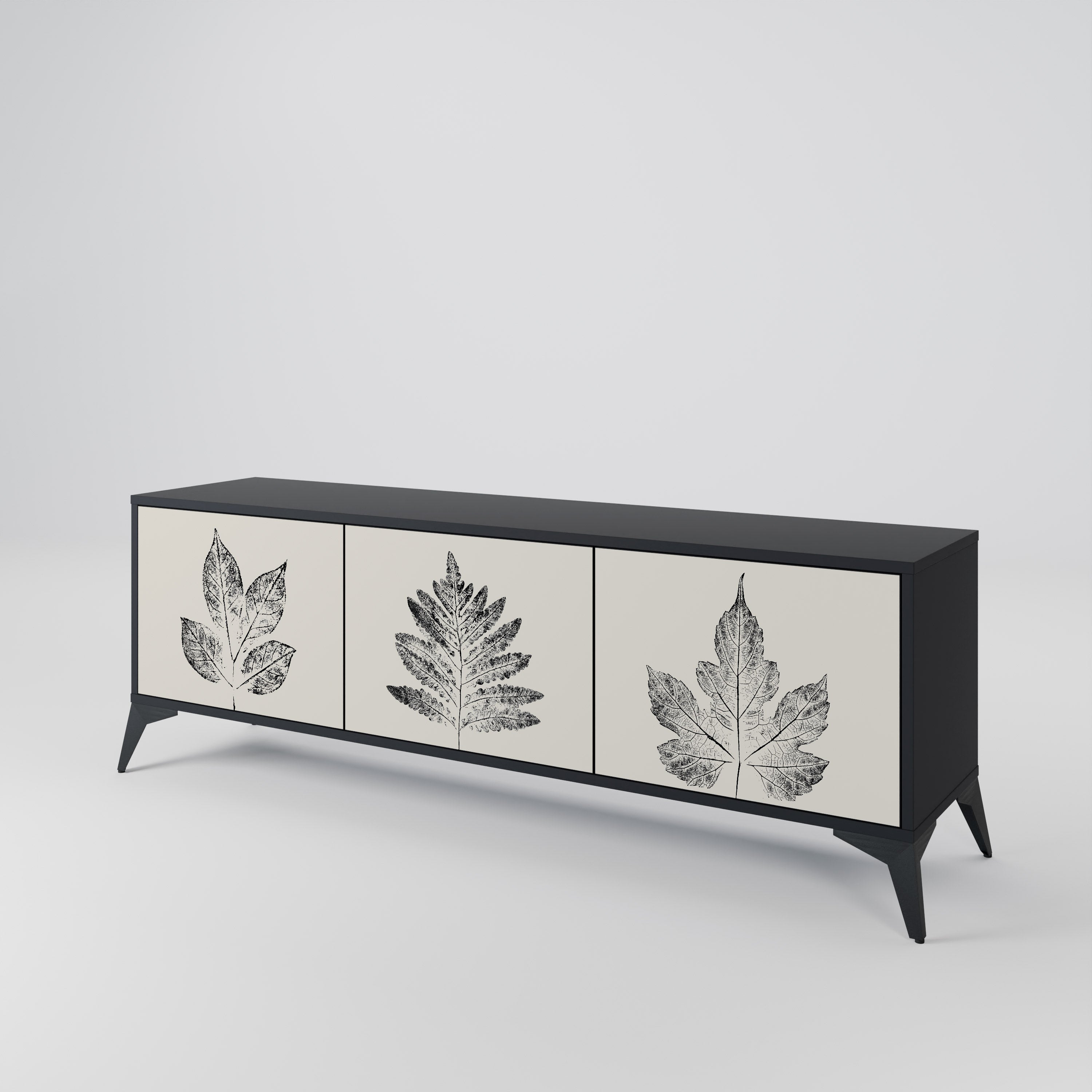 LEAFY STAMPS 3-Door TV Cabinet