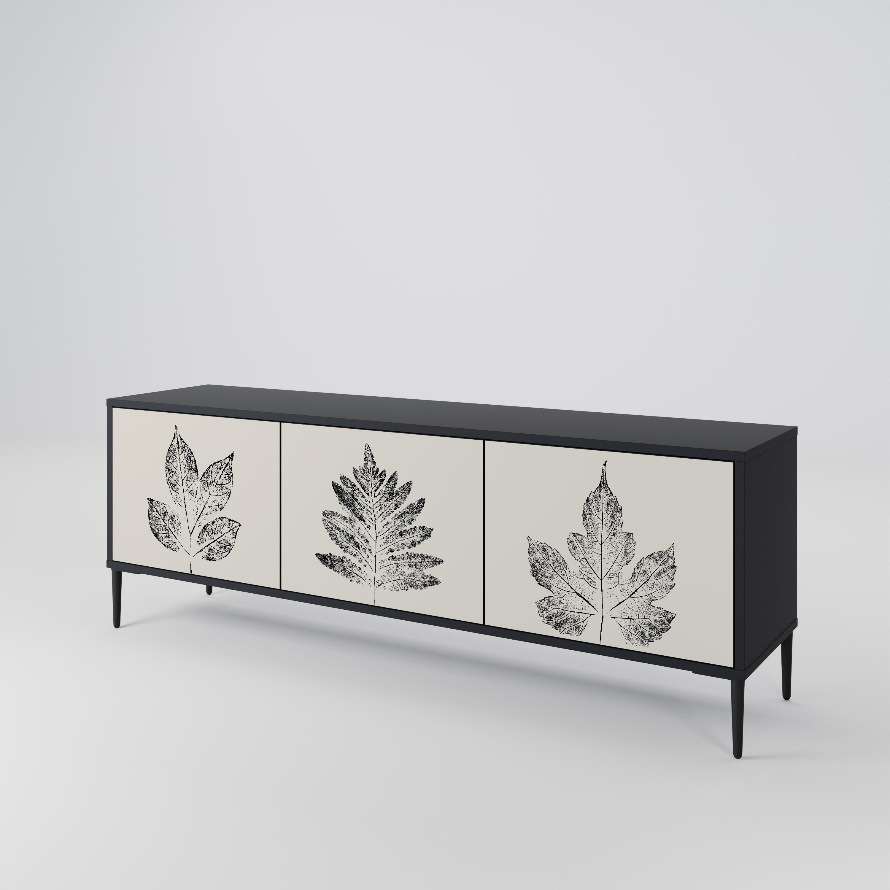 LEAFY STAMPS 3-Door TV Cabinet