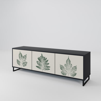 GREEN LEAFY STAMPS 3-Door TV Cabinet
