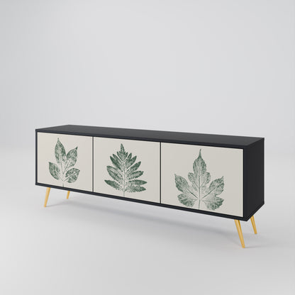 GREEN LEAFY STAMPS 3-Door TV Cabinet