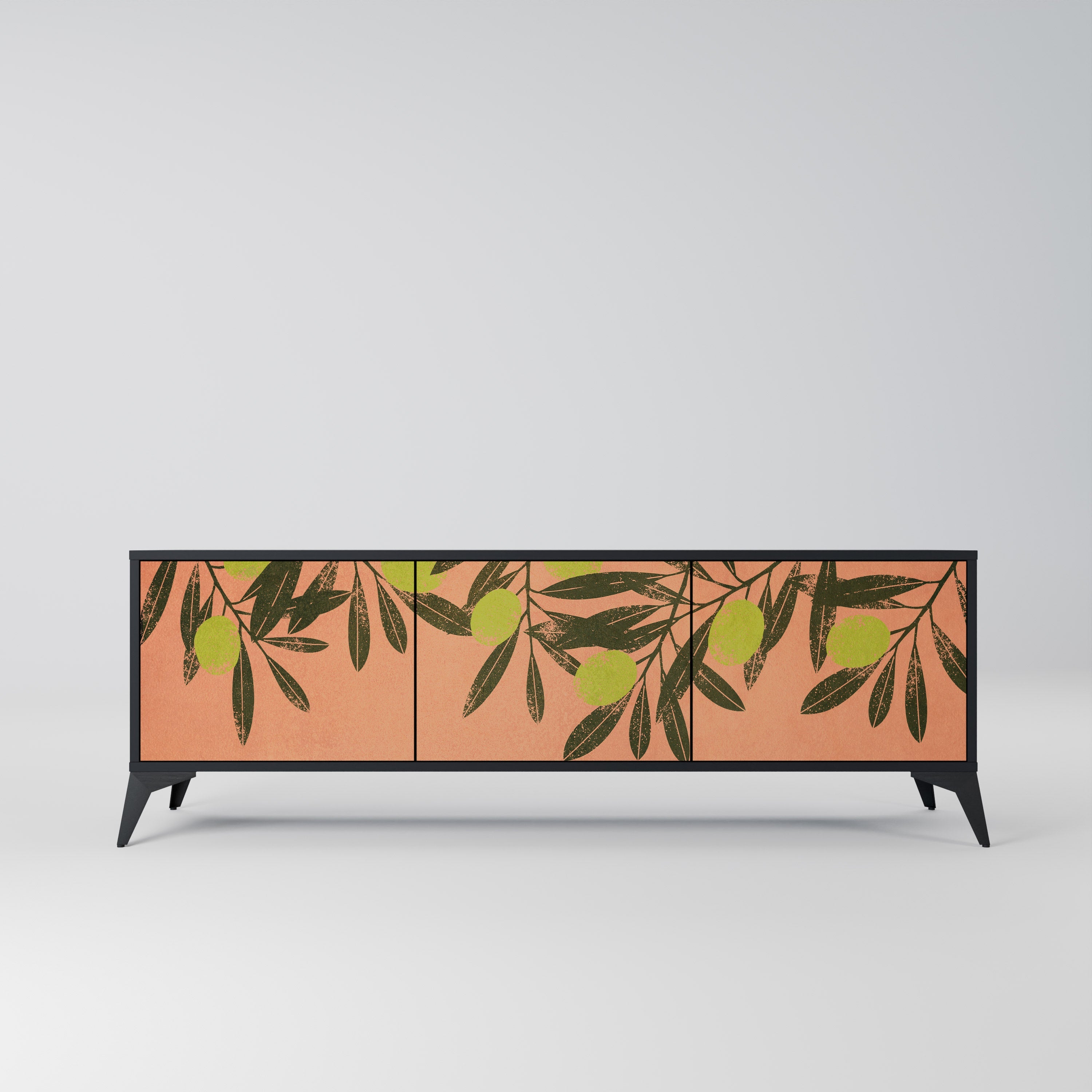 Meuble TV 3 portes JUICY OLIVES finition noire