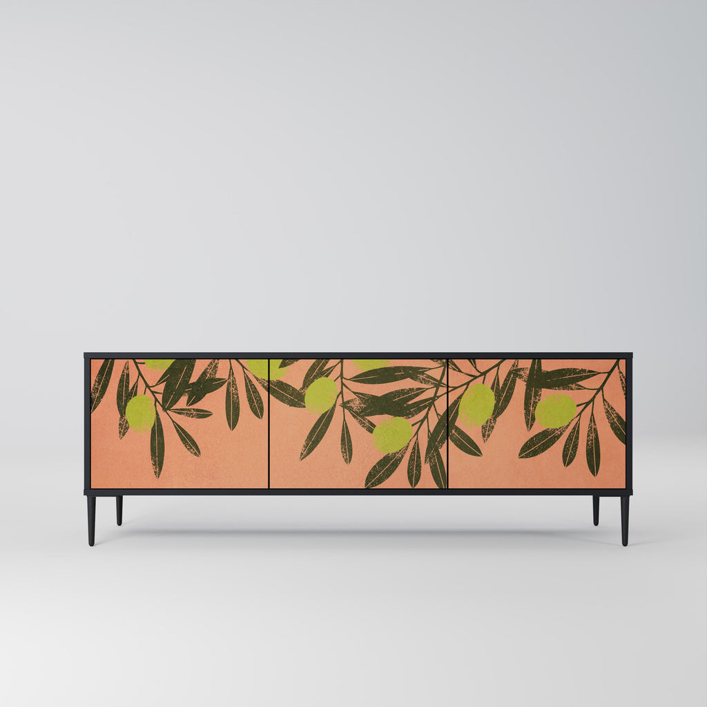 Meuble TV 3 portes JUICY OLIVES finition noire