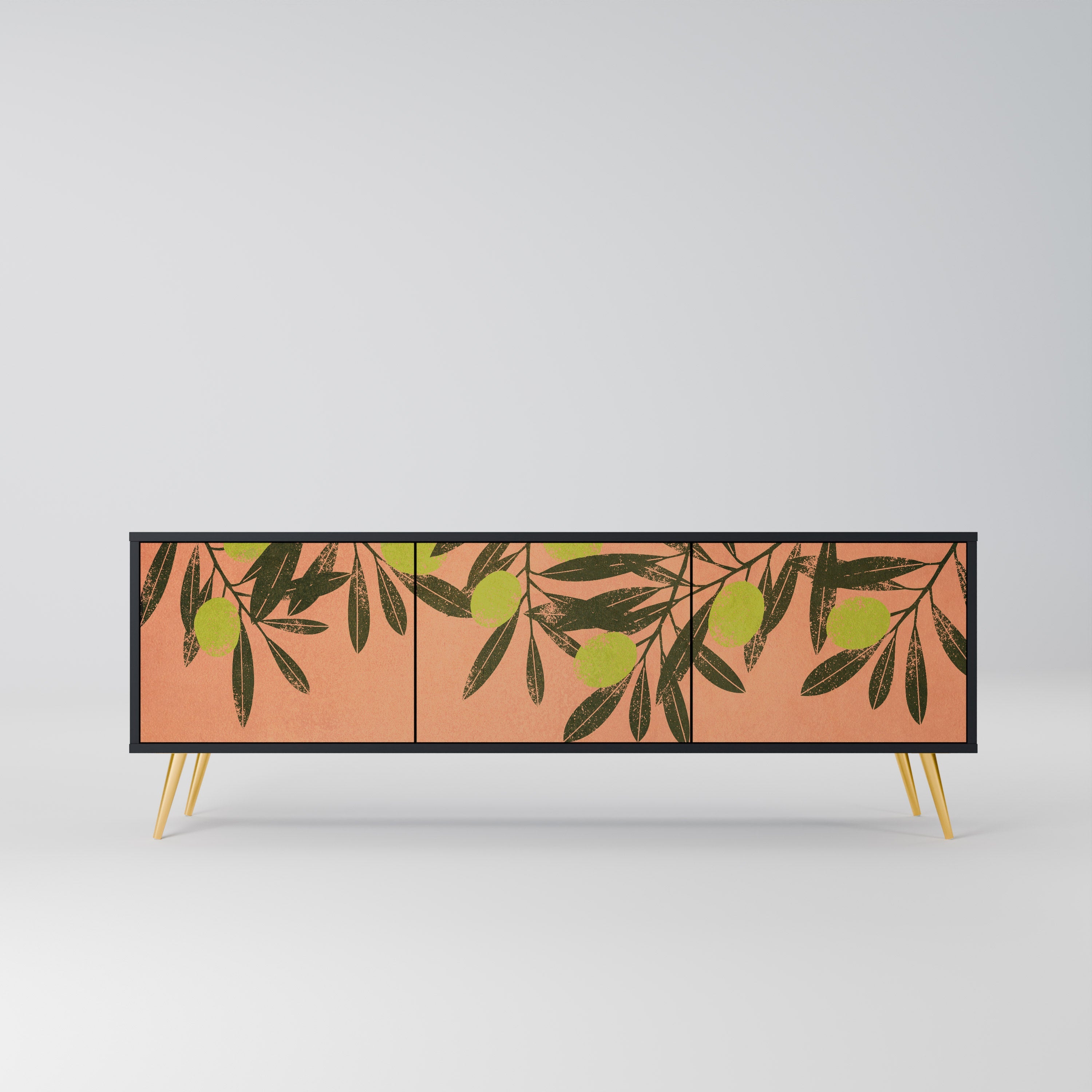 Meuble TV 3 portes JUICY OLIVES finition noire