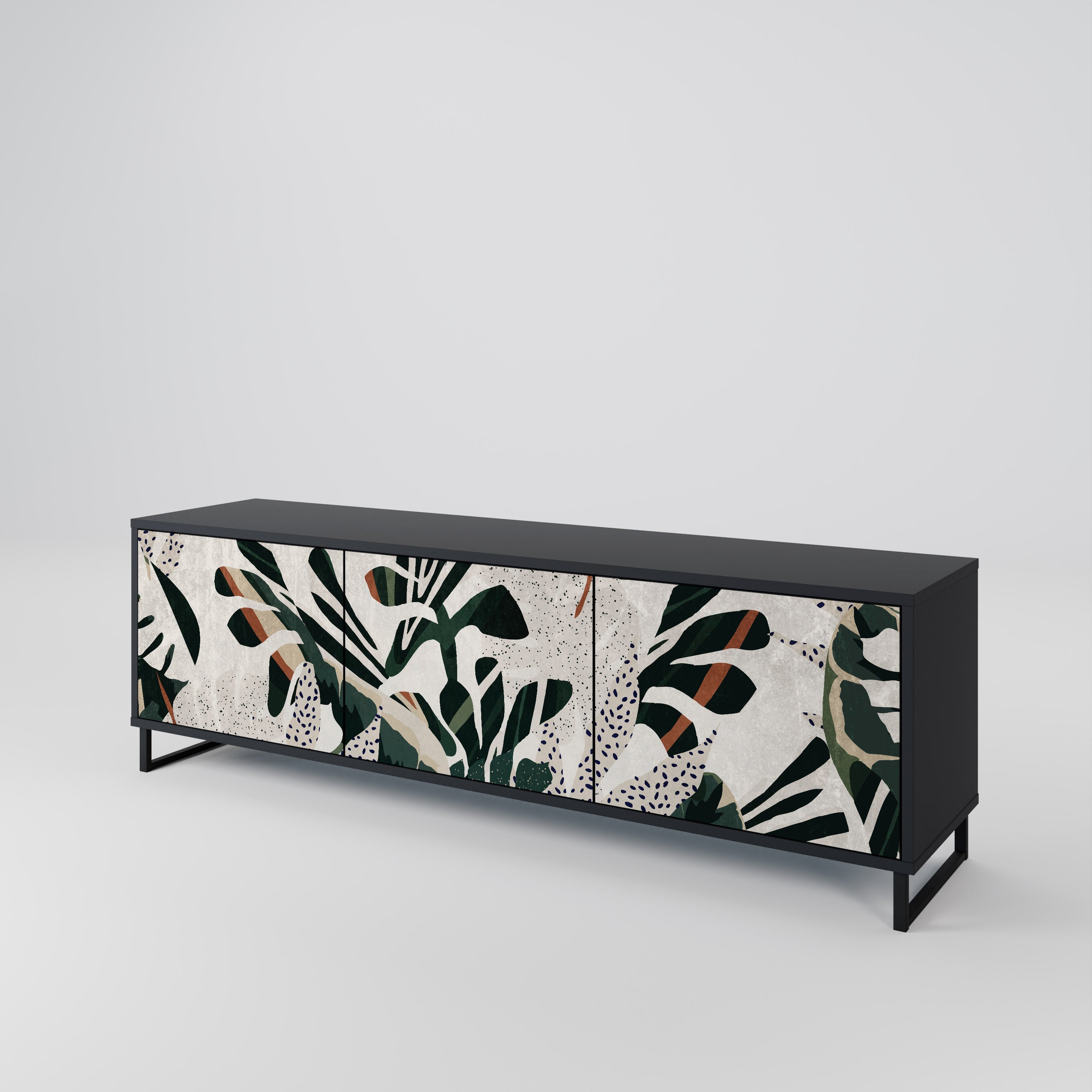 Meuble TV 3 portes VERDURE FORMATION finition noire