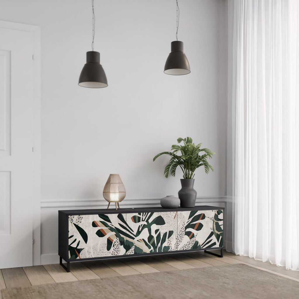 Meuble TV 3 portes VERDURE FORMATION finition noire