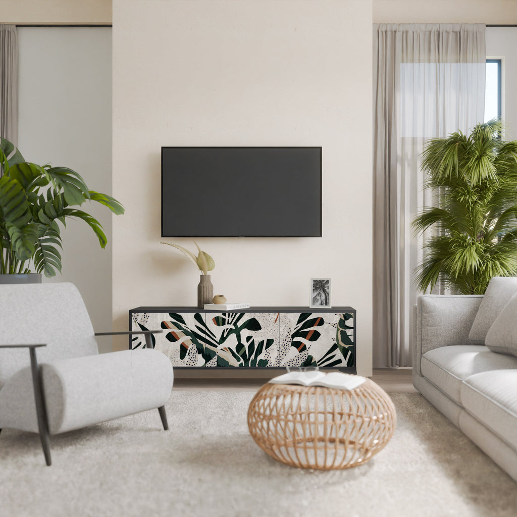 Meuble TV 3 portes VERDURE FORMATION finition noire