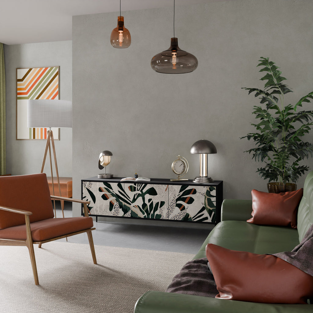 Meuble TV 3 portes VERDURE FORMATION finition noire