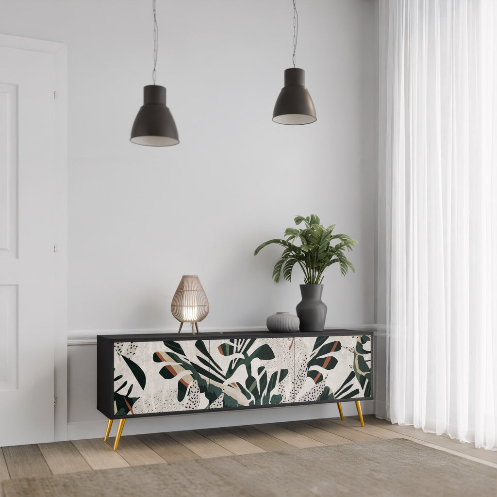 Meuble TV 3 portes VERDURE FORMATION finition noire