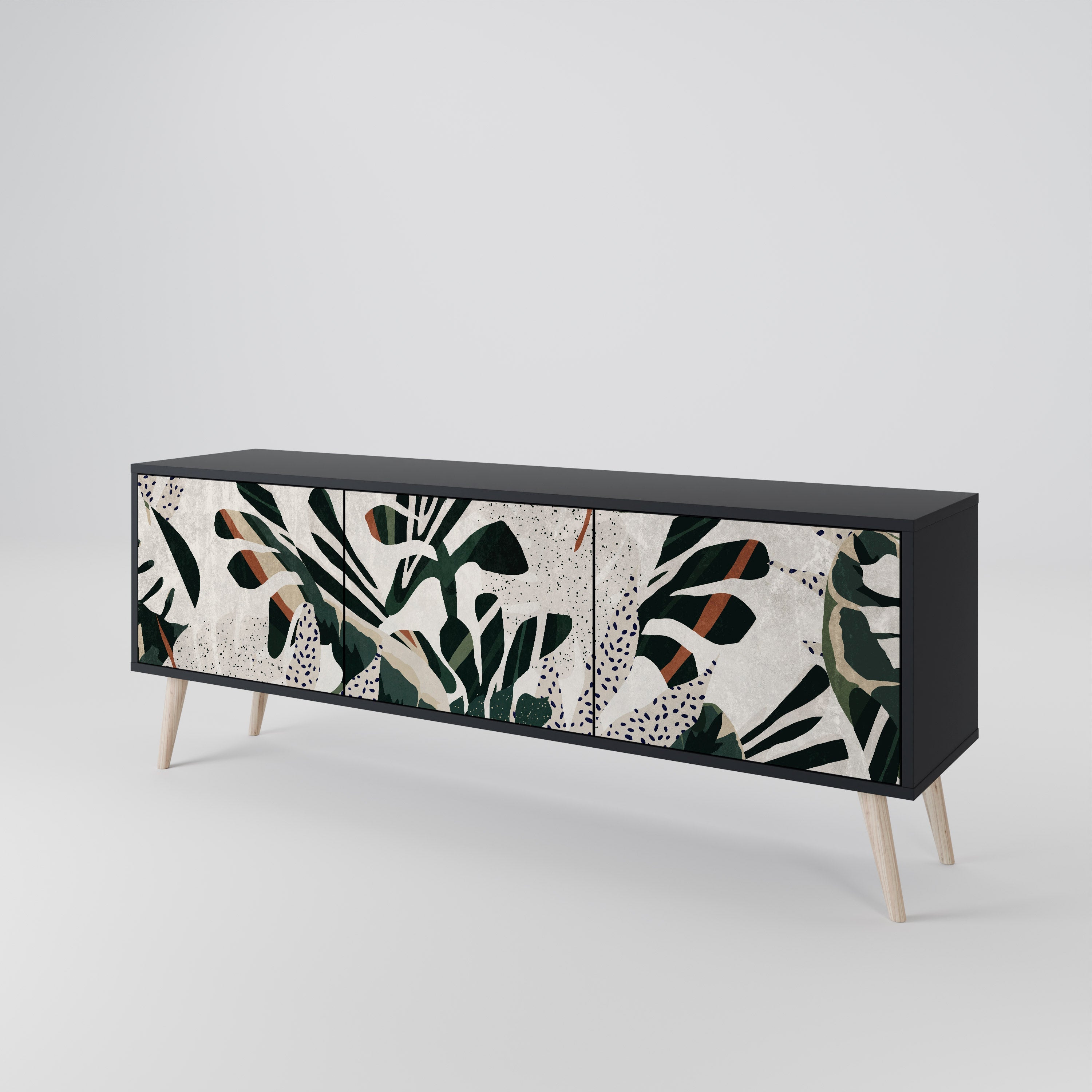 Meuble TV 3 portes VERDURE FORMATION finition noire