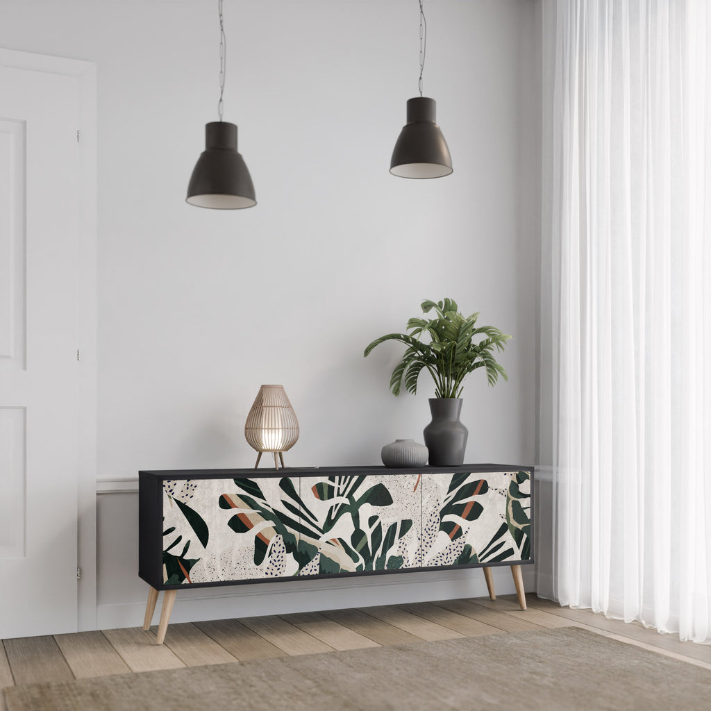 Meuble TV 3 portes VERDURE FORMATION finition noire