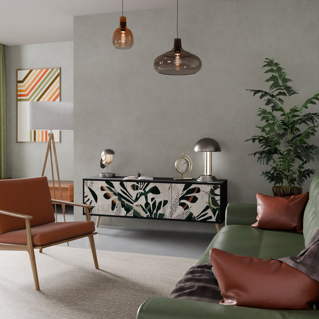 Meuble TV 3 portes VERDURE FORMATION finition noire