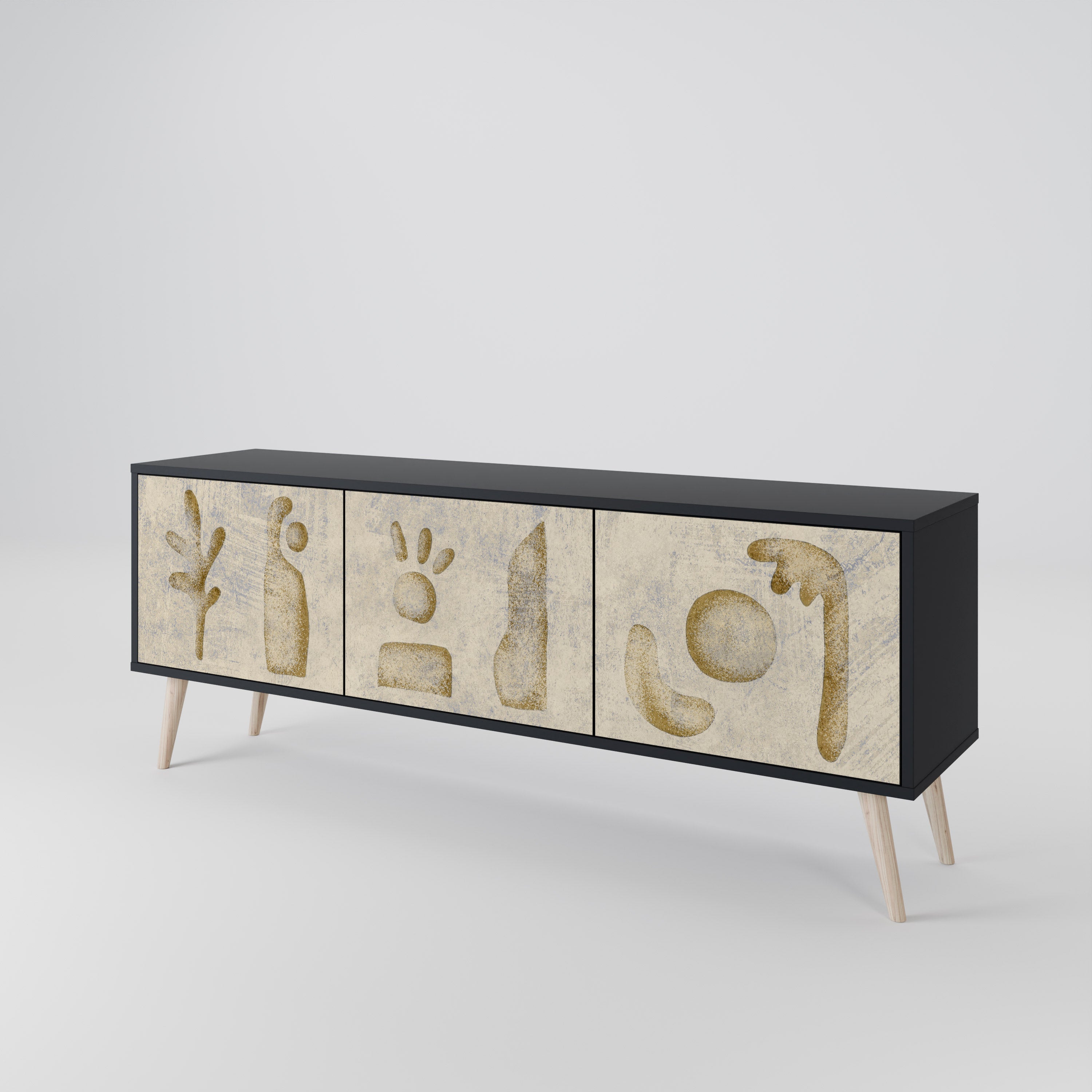 SAND SCULPTURES 3-Door TV Cabinet