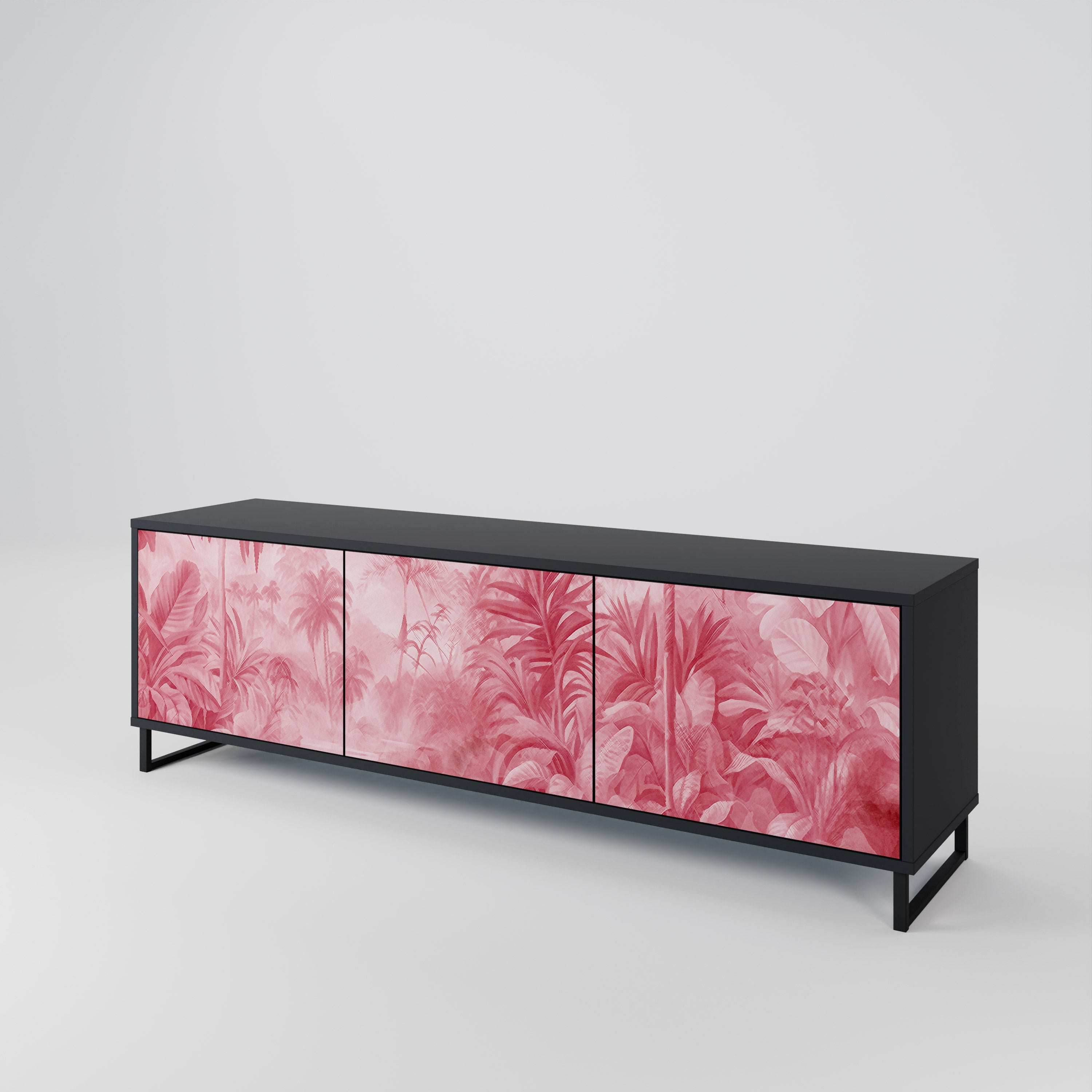 Meuble TV 3 portes SWEET TROPICS finition noire