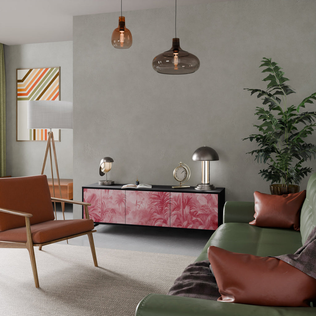 Meuble TV 3 portes SWEET TROPICS finition noire