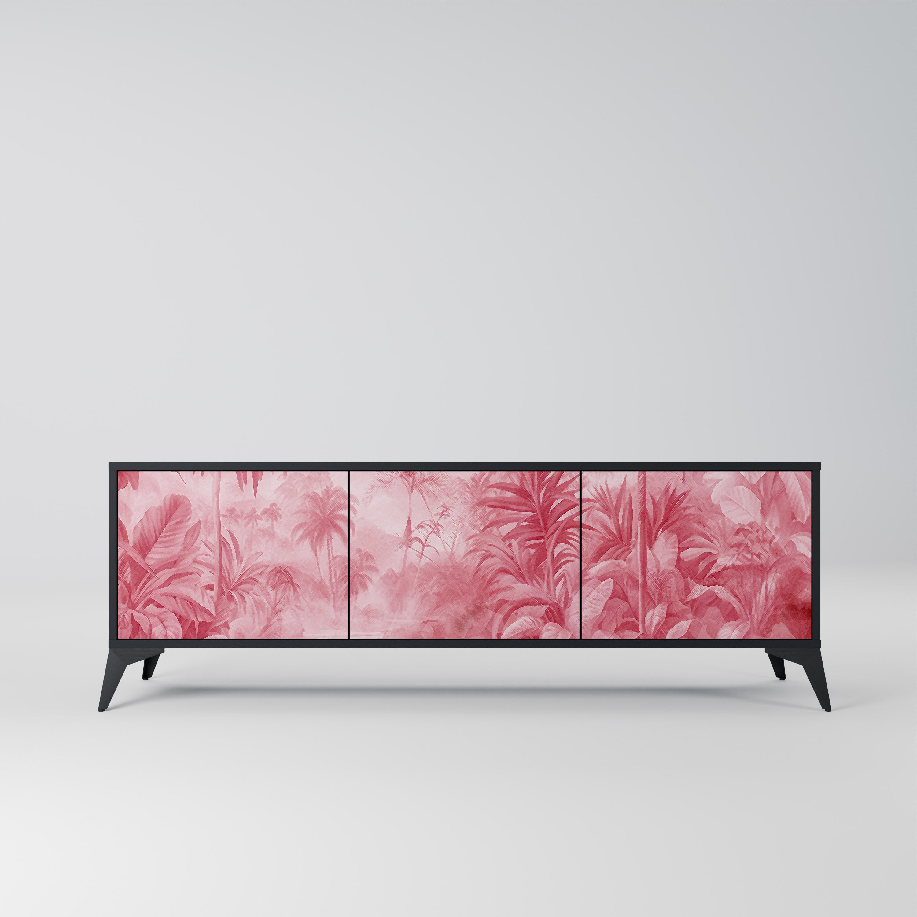 Meuble TV 3 portes SWEET TROPICS finition noire