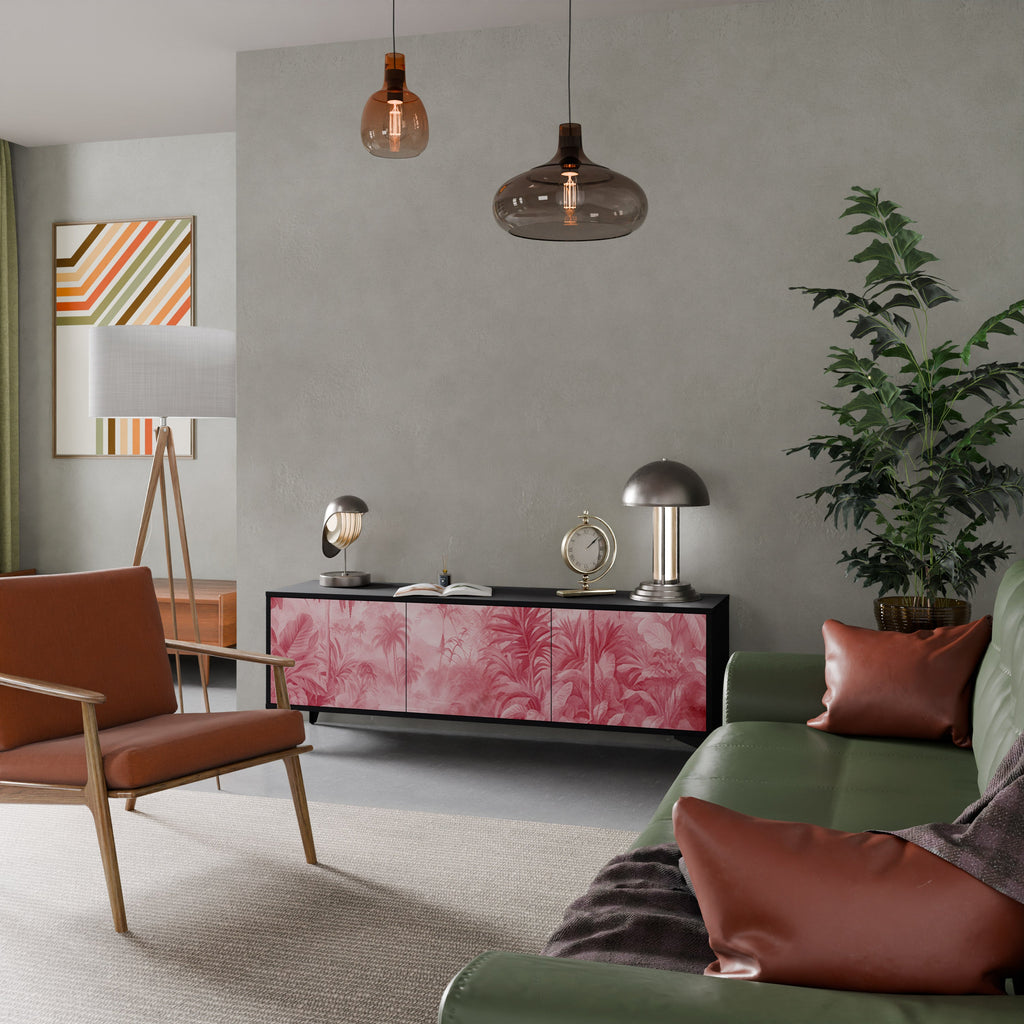 Meuble TV 3 portes SWEET TROPICS finition noire