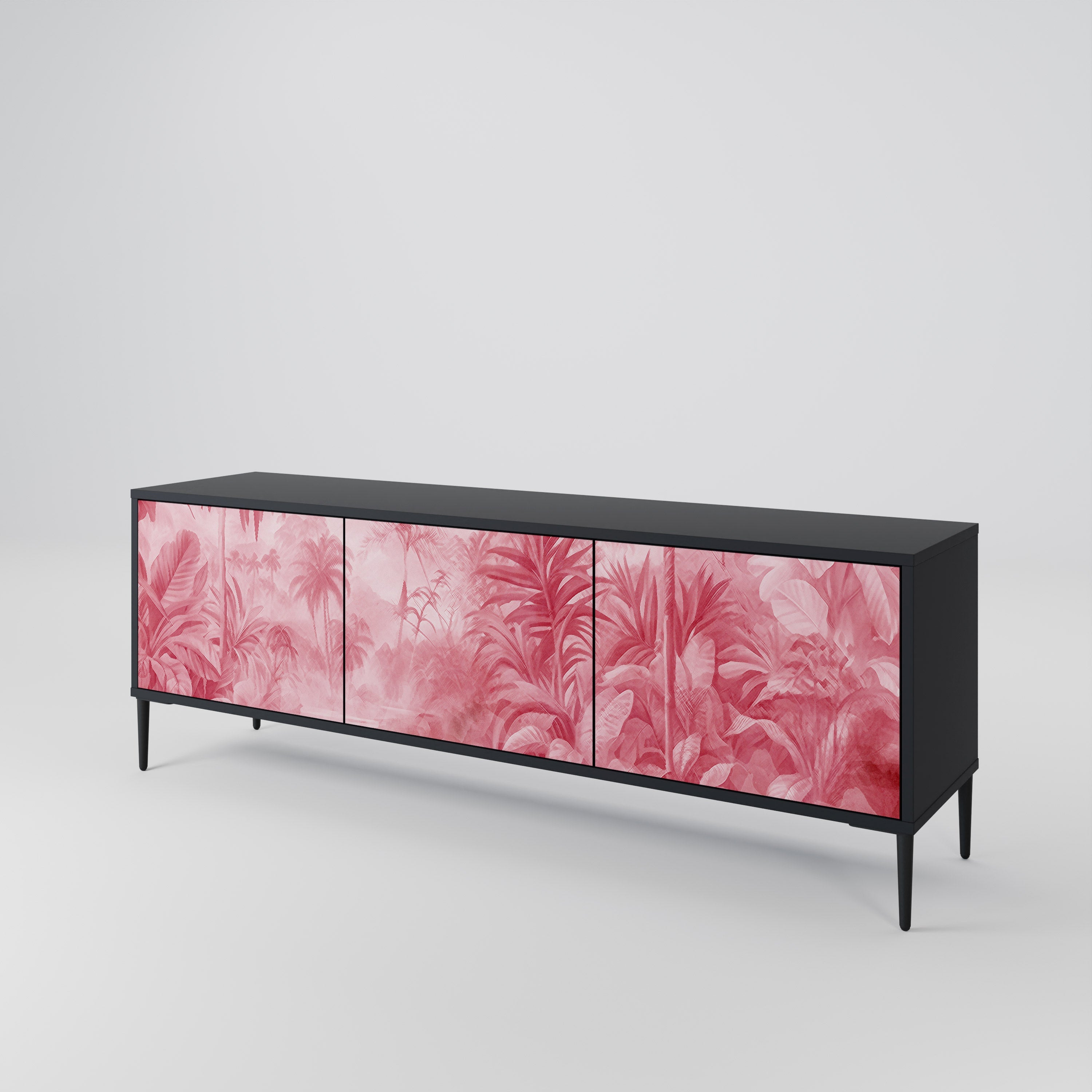 Meuble TV 3 portes SWEET TROPICS finition noire