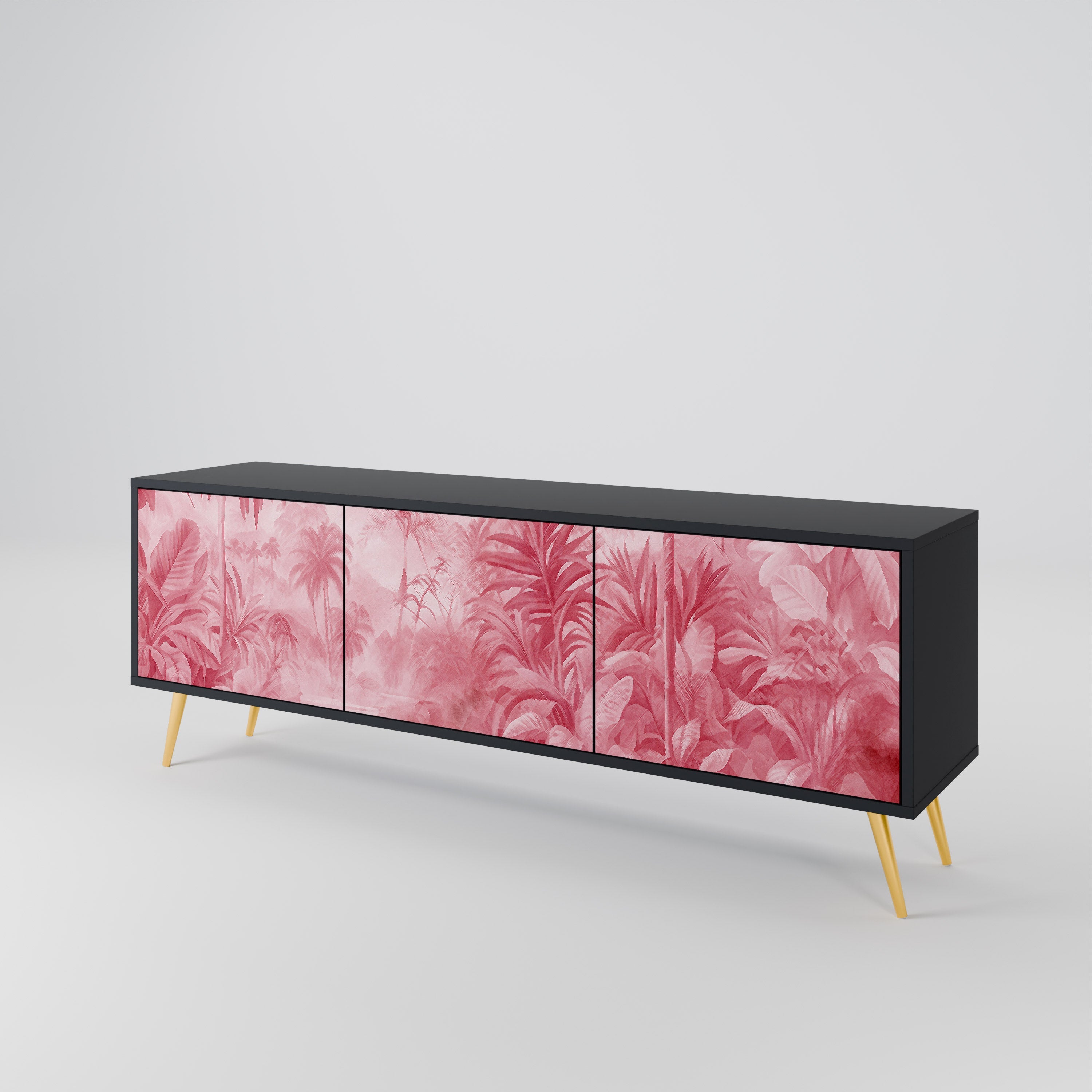 Meuble TV 3 portes SWEET TROPICS finition noire