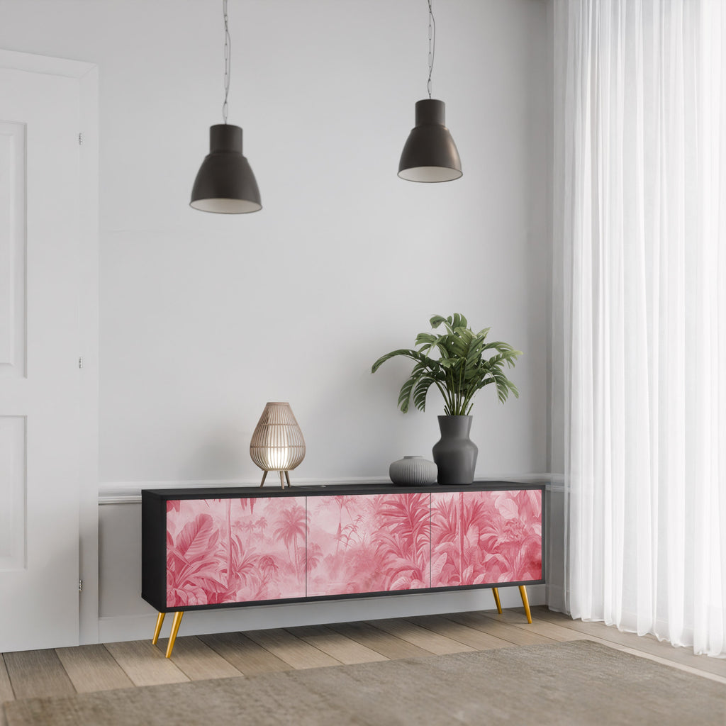 Meuble TV 3 portes SWEET TROPICS finition noire