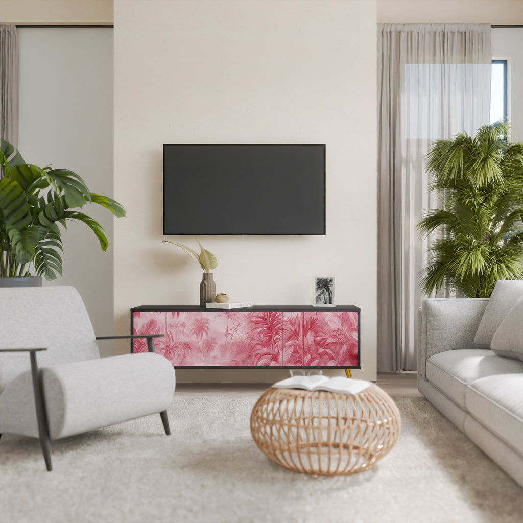 Meuble TV 3 portes SWEET TROPICS finition noire