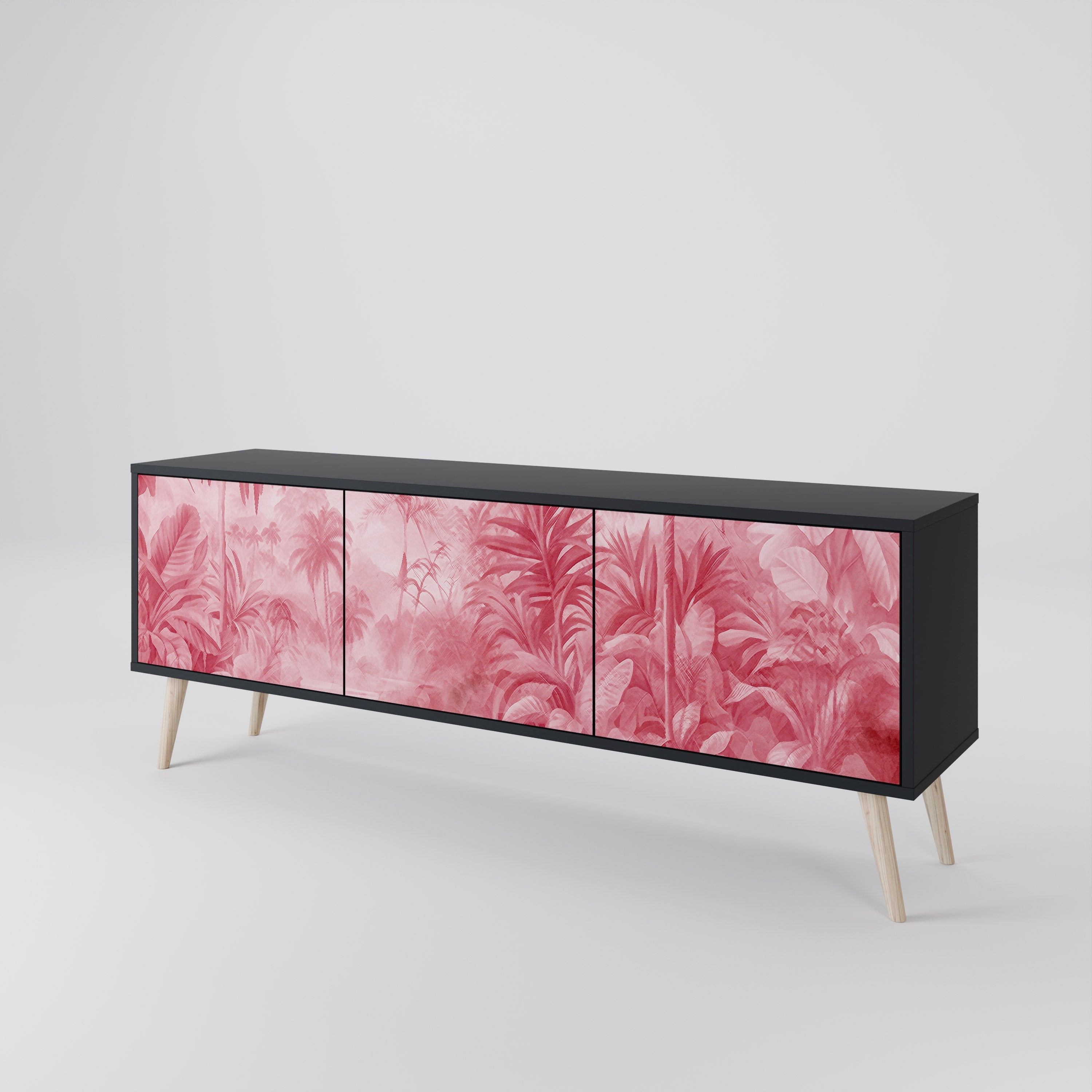 Meuble TV 3 portes SWEET TROPICS finition noire