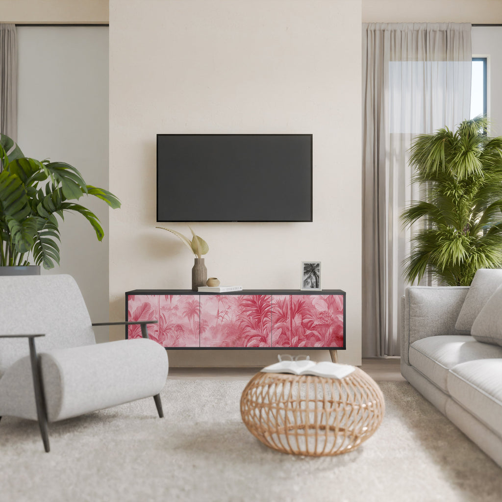 Meuble TV 3 portes SWEET TROPICS finition noire