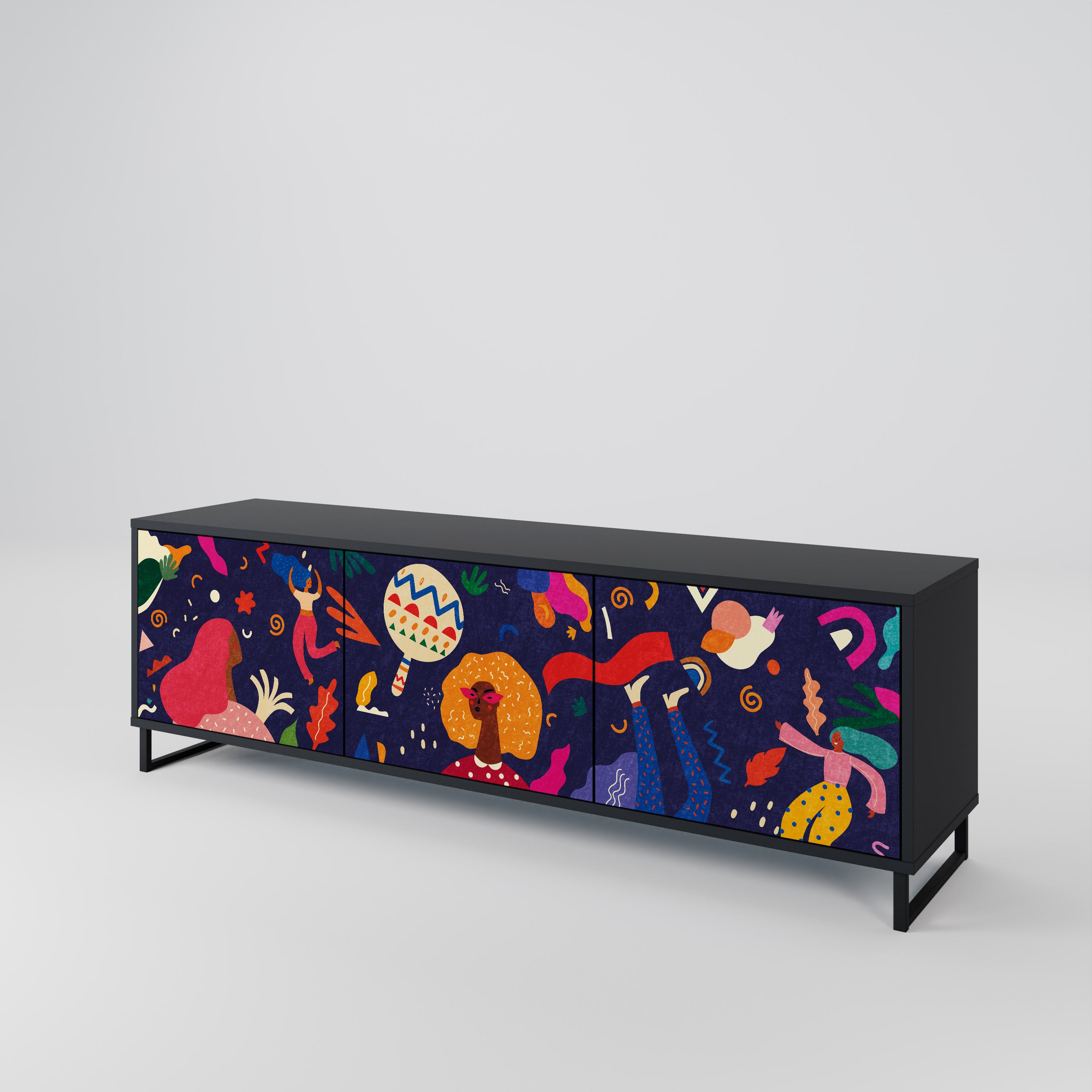 FESTIVE PLEASURES 3-Door TV Cabinet