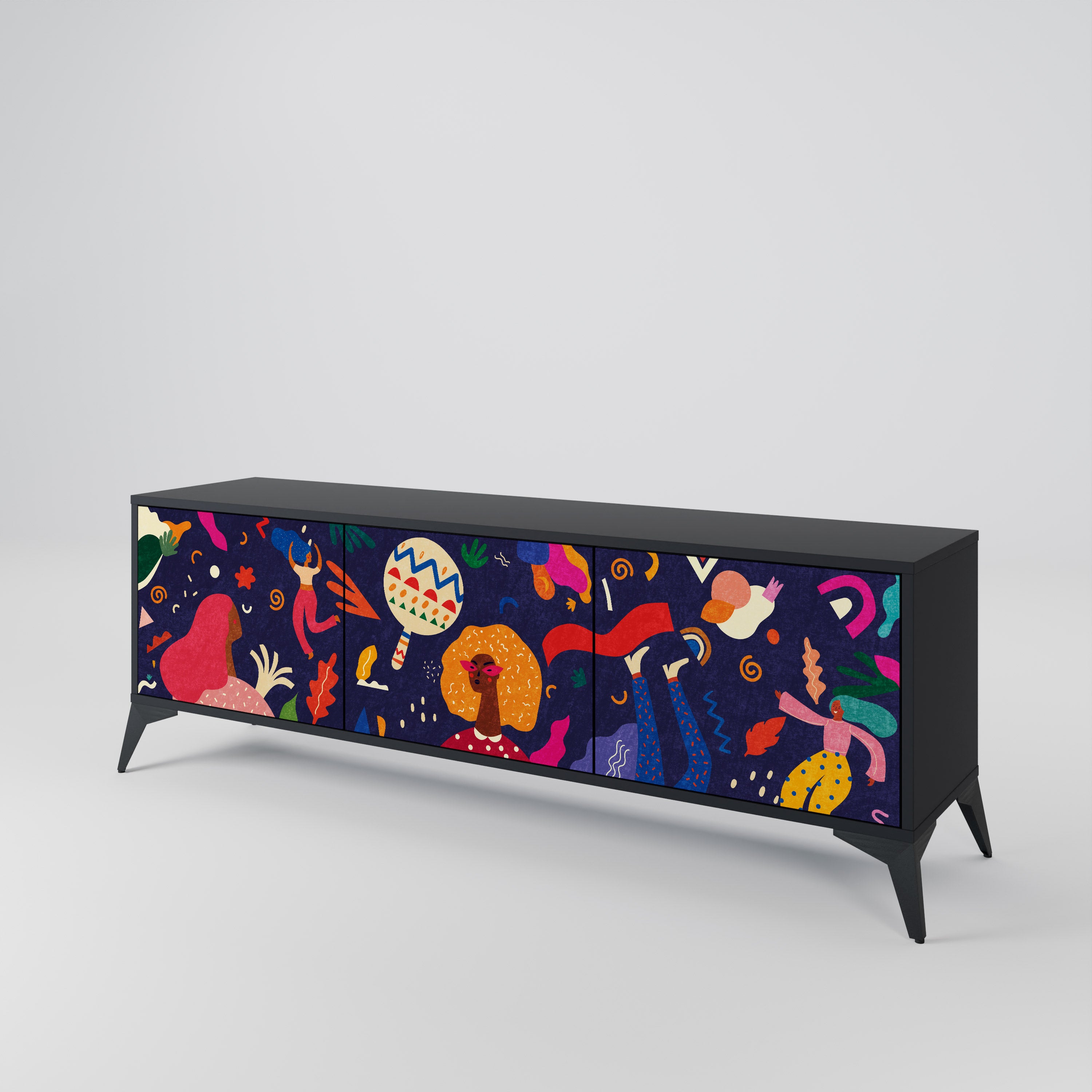FESTIVE PLEASURES 3-Door TV Cabinet