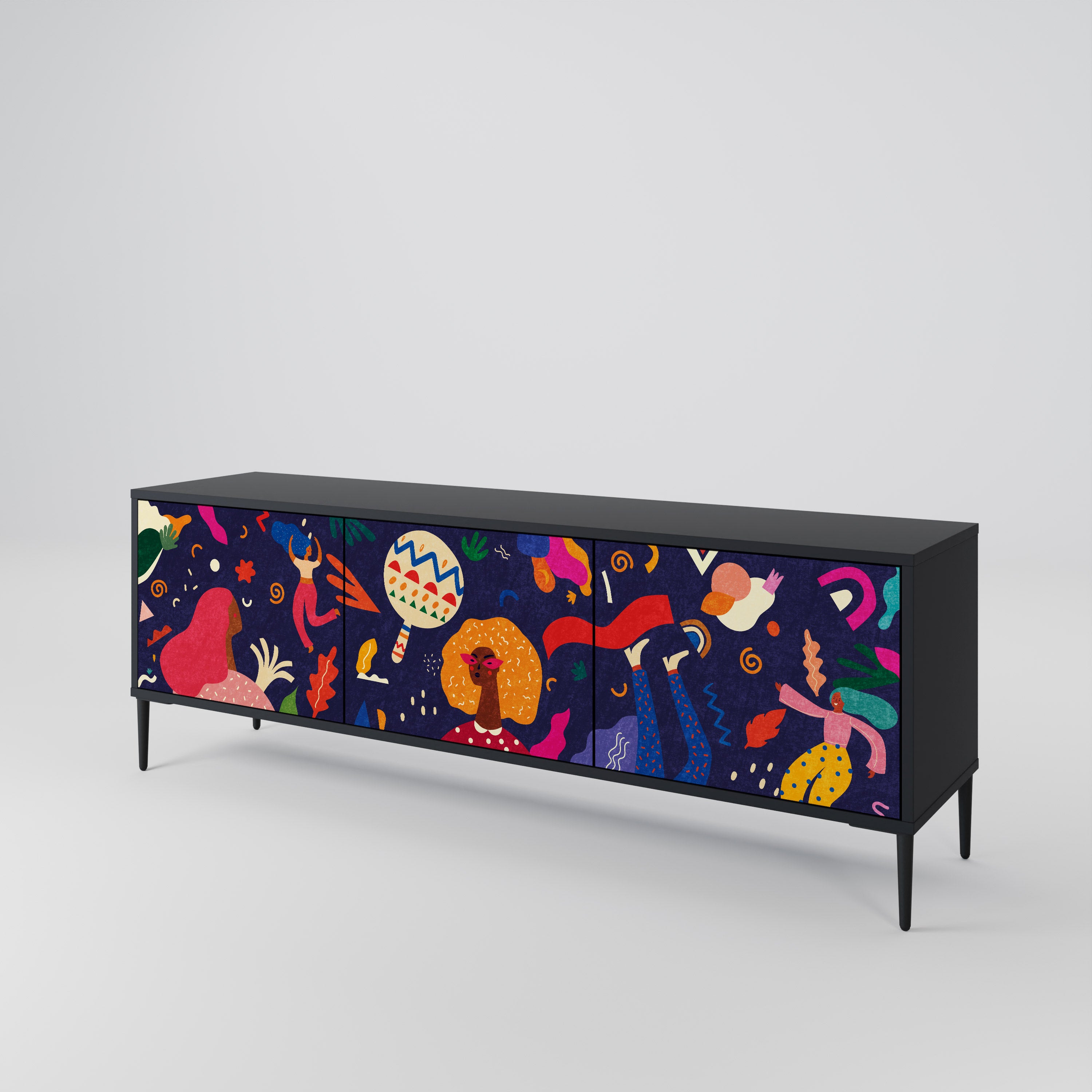 FESTIVE PLEASURES 3-Door TV Cabinet