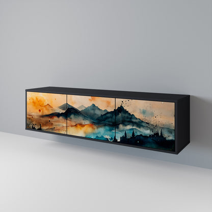 OMINOUS MOUNTAINS 3-Door TV Cabinet