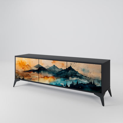 OMINOUS MOUNTAINS 3-Door TV Cabinet