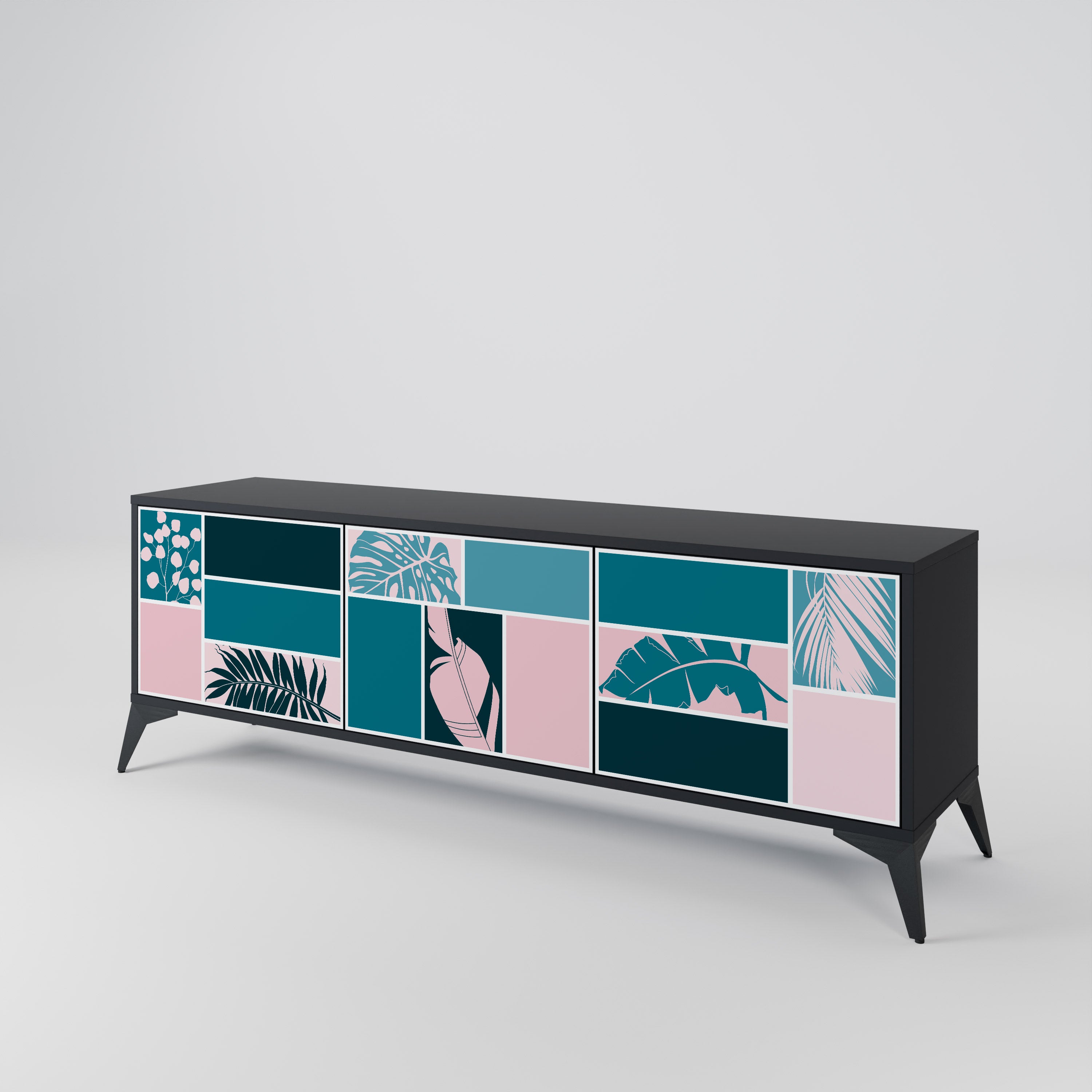 COMBINATION OF SHAPES 3-Door TV Cabinet