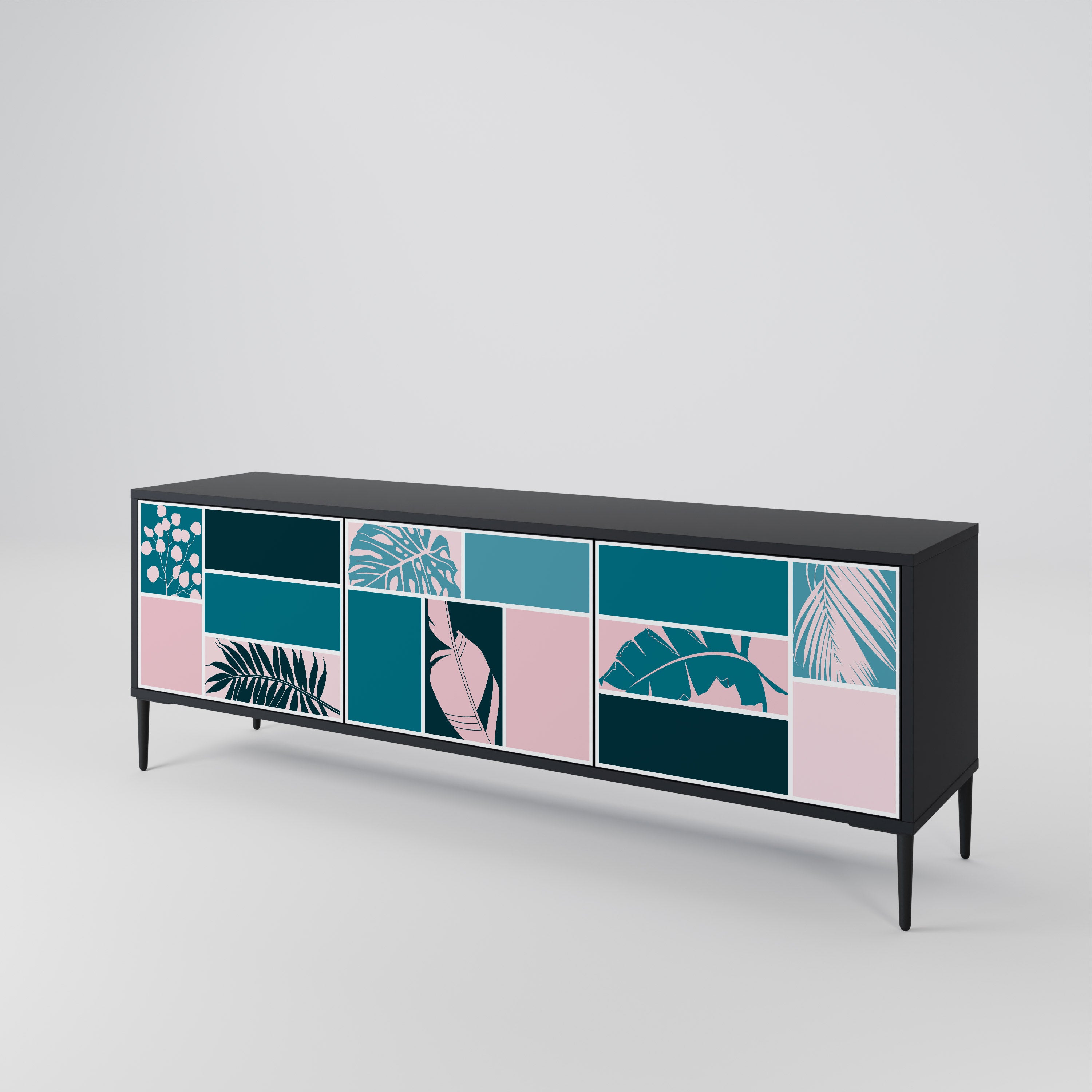 COMBINATION OF SHAPES 3-Door TV Cabinet