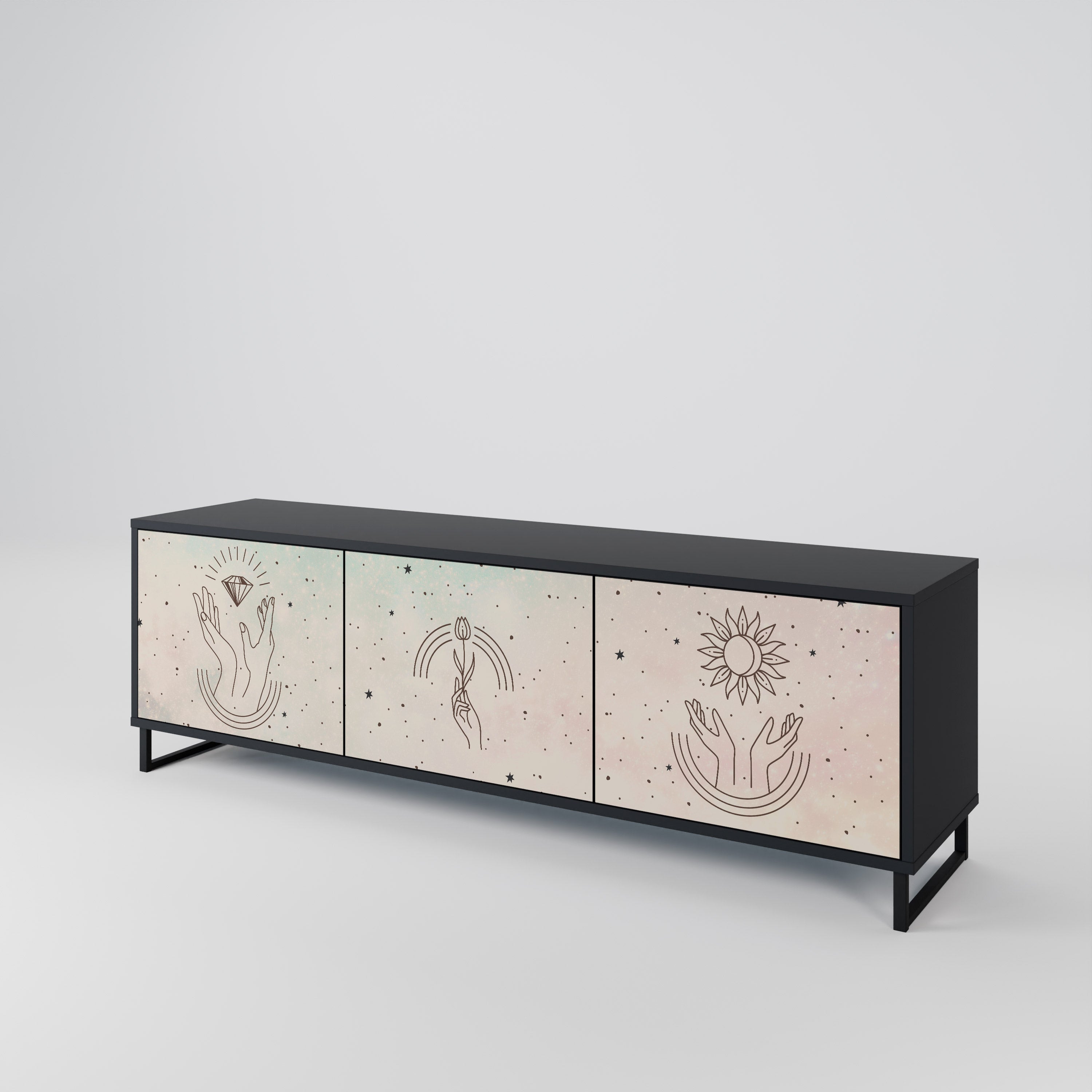 DELICATE BEAUTY 3-Door TV Cabinet
