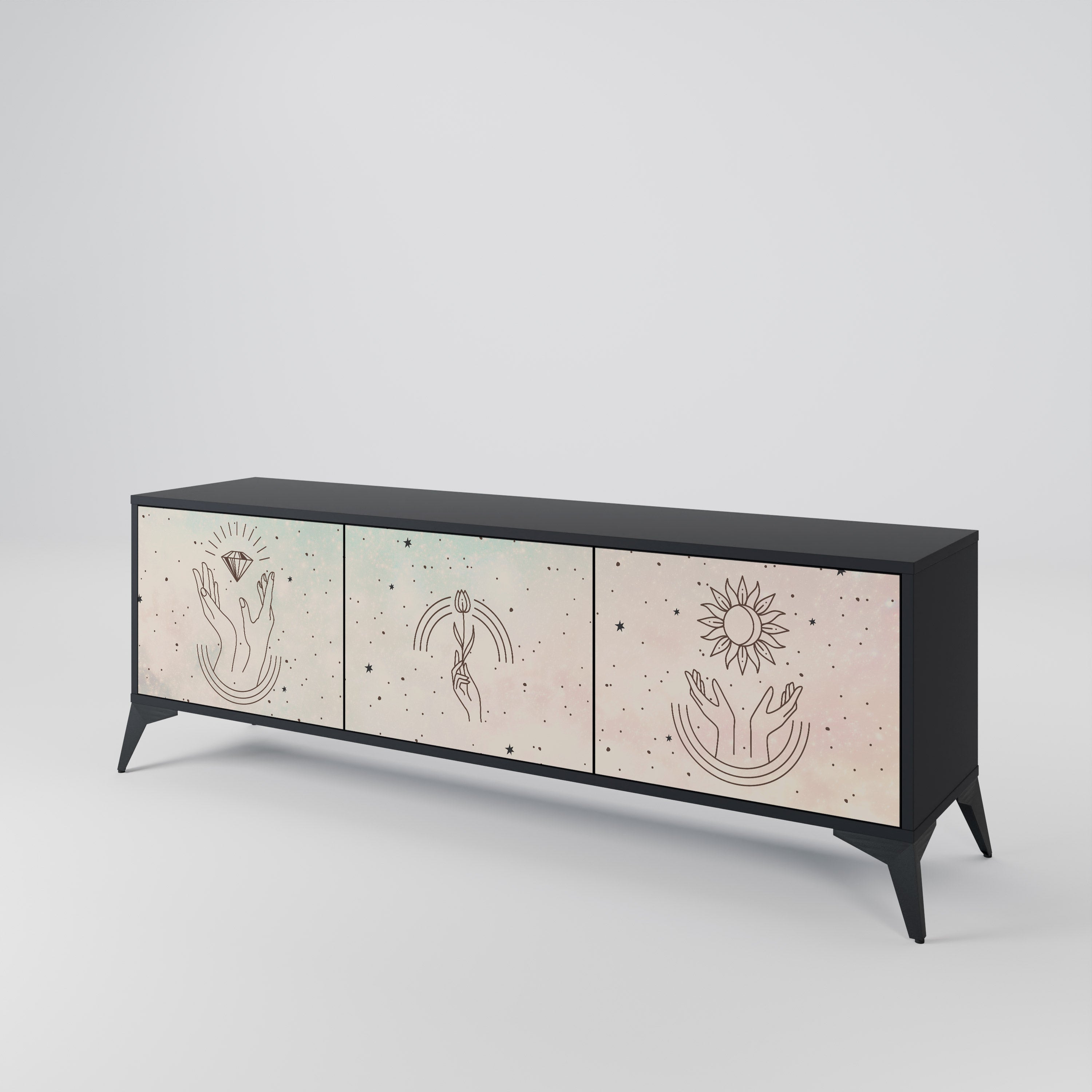 DELICATE BEAUTY 3-Door TV Cabinet