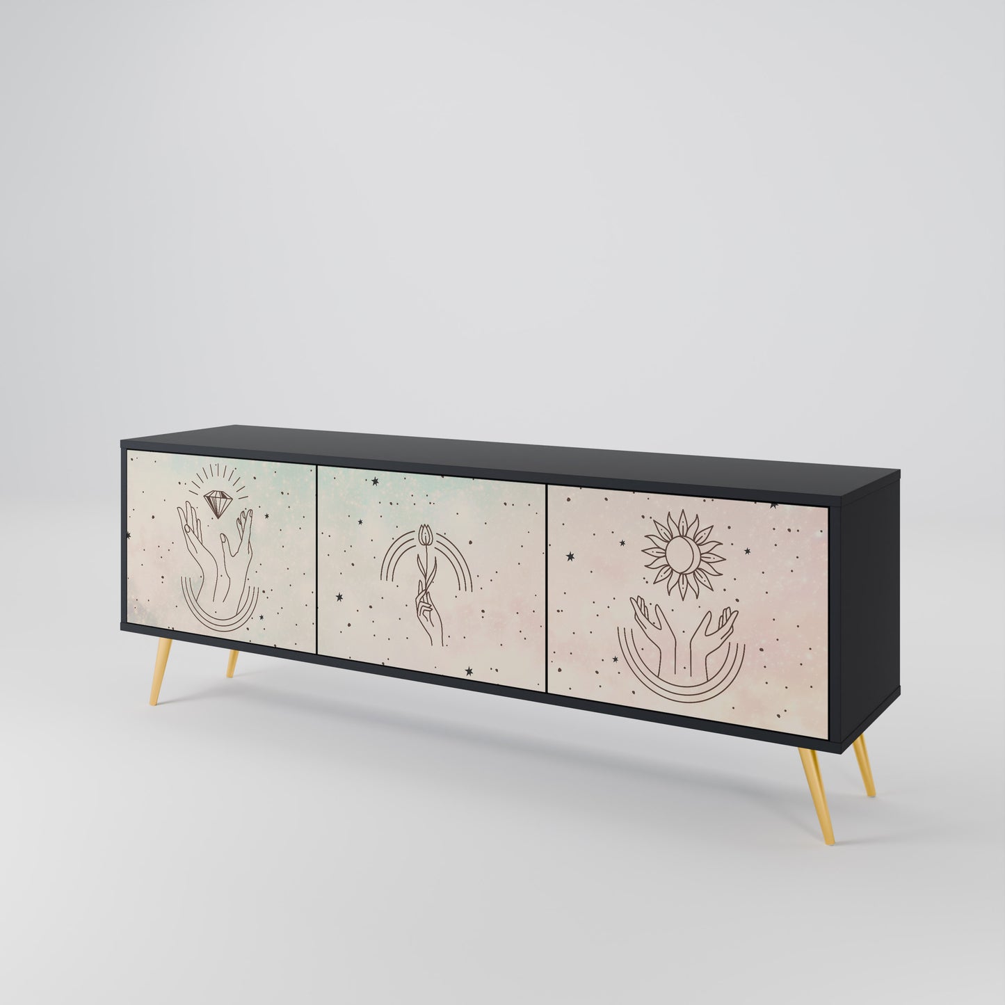 DELICATE BEAUTY 3-Door TV Cabinet