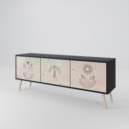 DELICATE BEAUTY 3-Door TV Cabinet